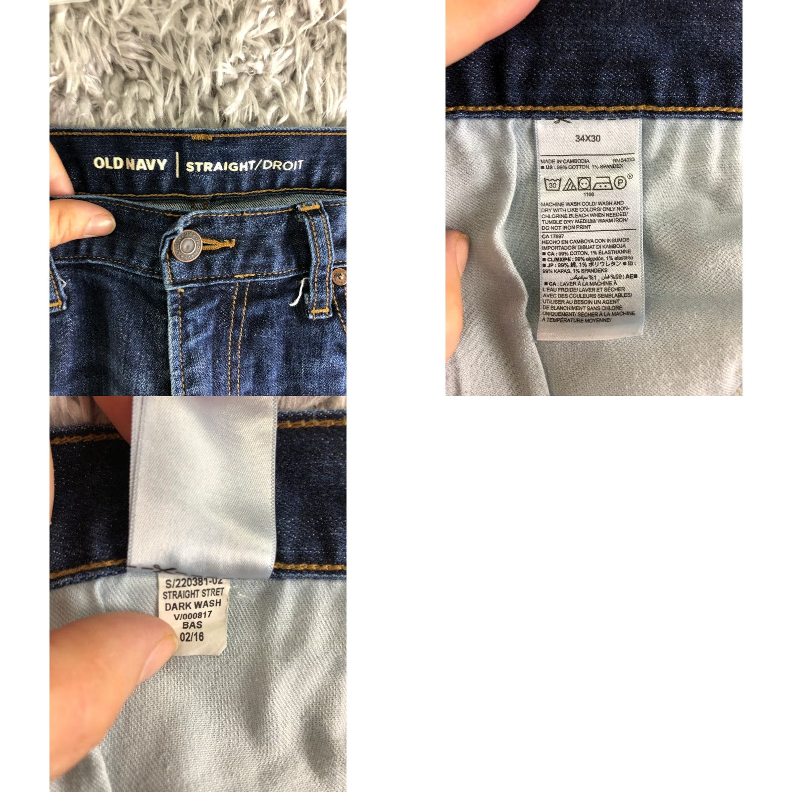 Old Navy Old Navy Jeans Mens 34x30 Straight Leg Denim Medium Wash Blue 5-Pocket Regular Rise Mid Blue Jeans Mens Size US 34 / EU 50 - 8 Thumbnail