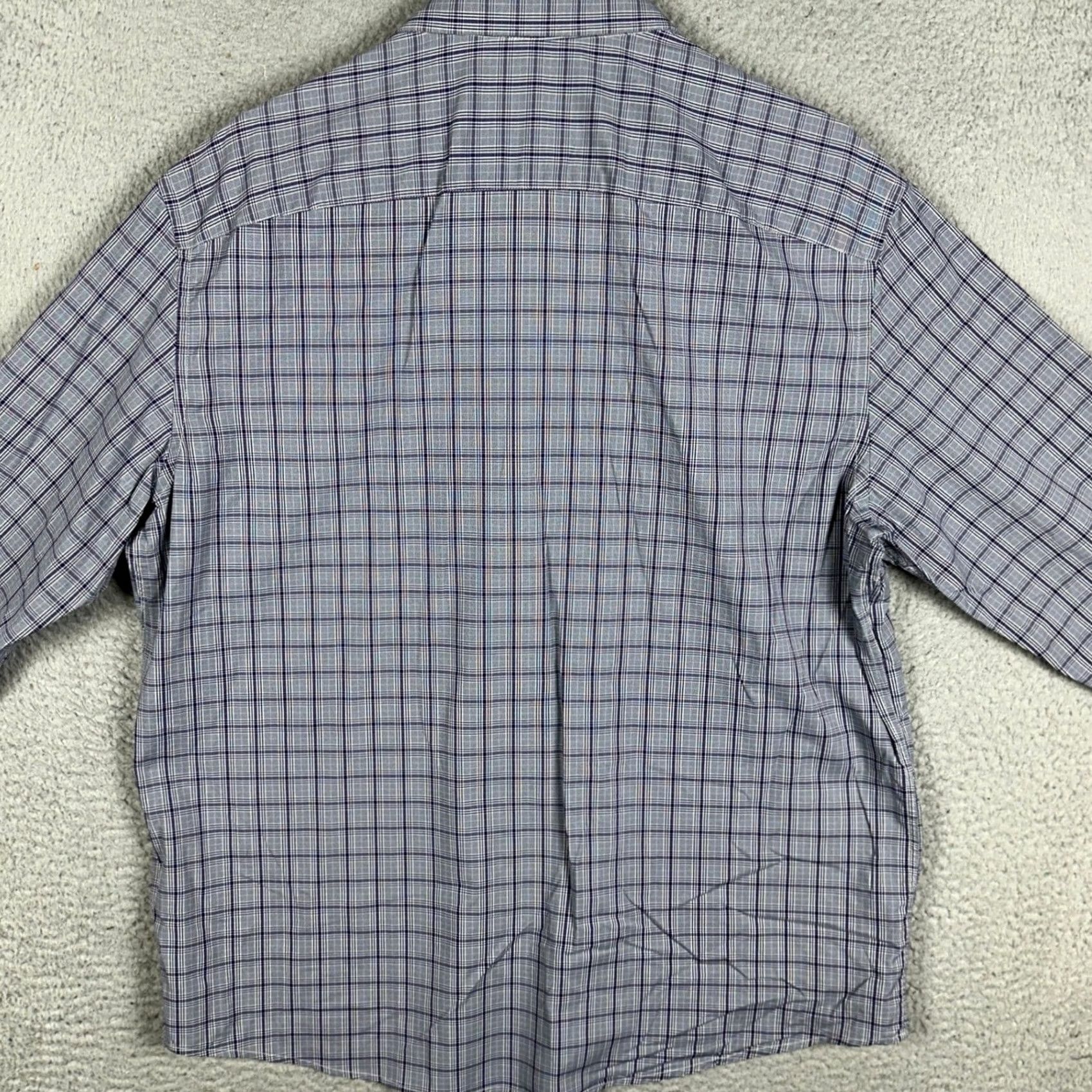 UNTUCKit UNTUCKit Shirt Mens XL Purple Button Up Plaid Performance Stretch Long Sleeve Size US XL / EU 56 / 4 - 3 Thumbnail