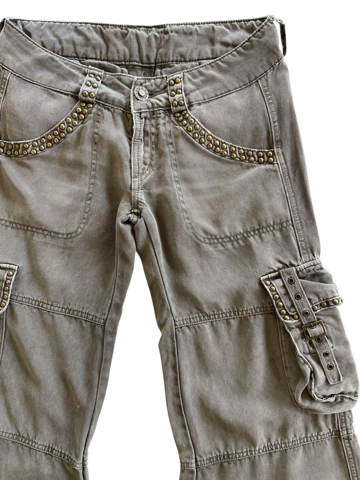 Cook Jeans Y2K Studded Bondage Flare Cargo If Six Was Nine Pants Size 28" / US 6 / IT 42 - 5 Thumbnail