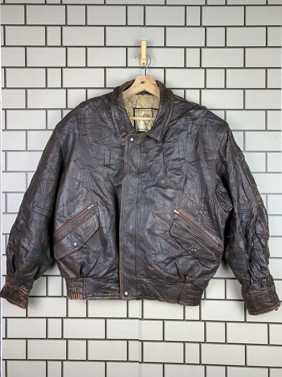 Vintage Vintage 90s Robo Leather Bomber Jacket Size US M / EU 48-50 / 2 - 1 Thumbnail