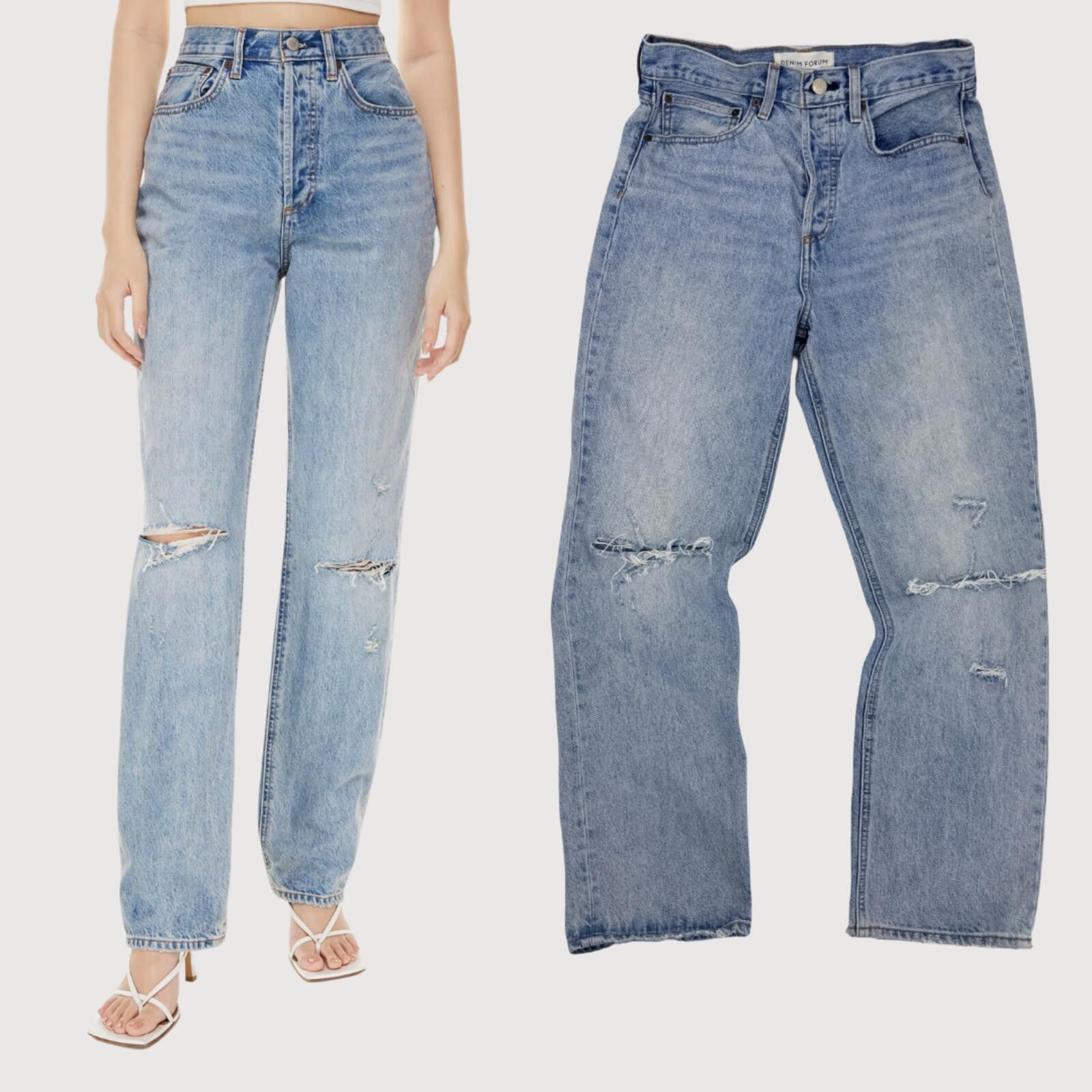 Other Aritzia Denim Forum Joni High Rise Loose Jeans Light Wash 27 Size 27" / US 4 / IT 40 - 1 Thumbnail