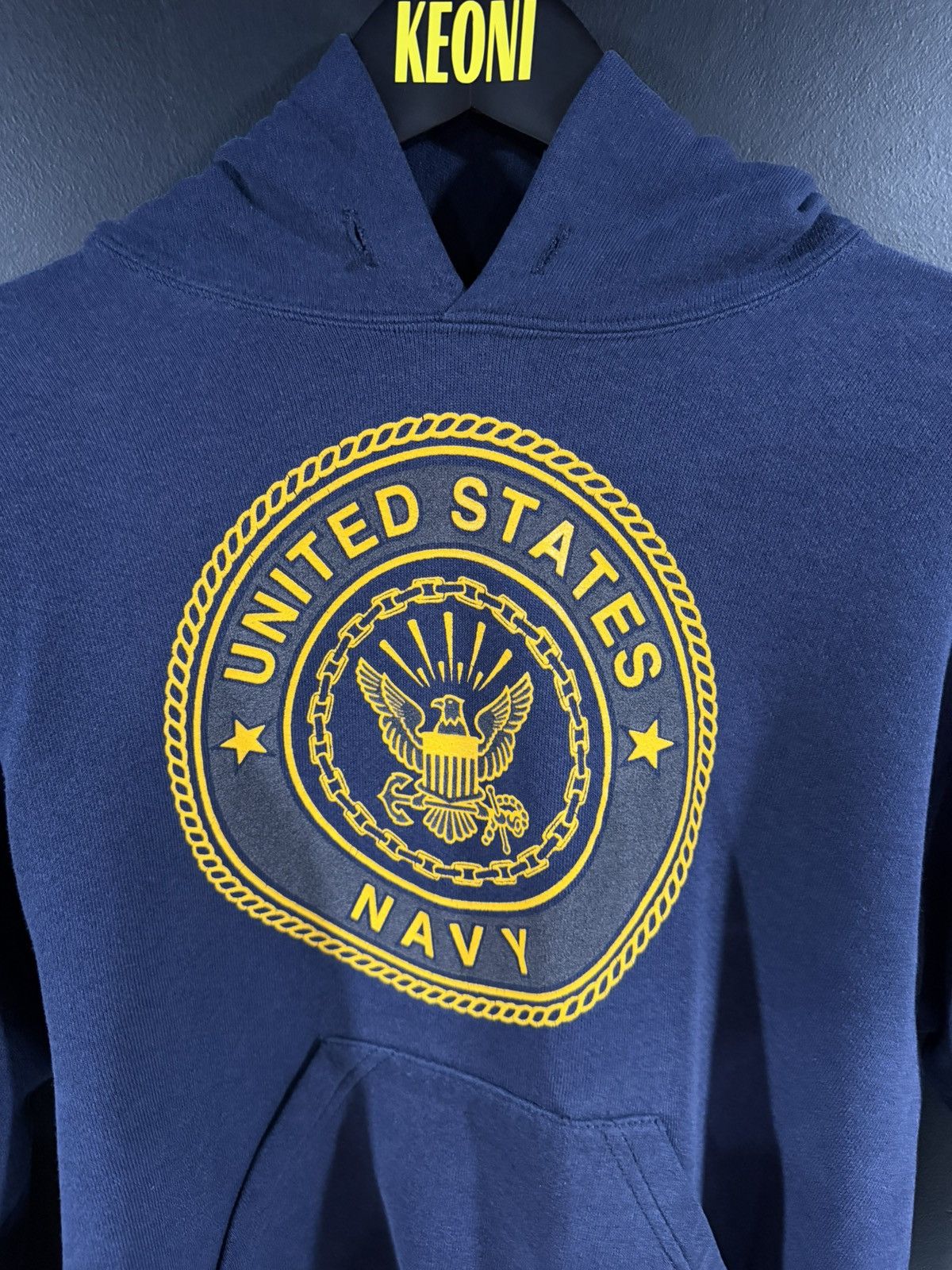 Vintage 2000s Y2K Vintage US Navy Rare Grunge Military Hoodie S Size US S / EU 44-46 / 1 - 2 Thumbnail