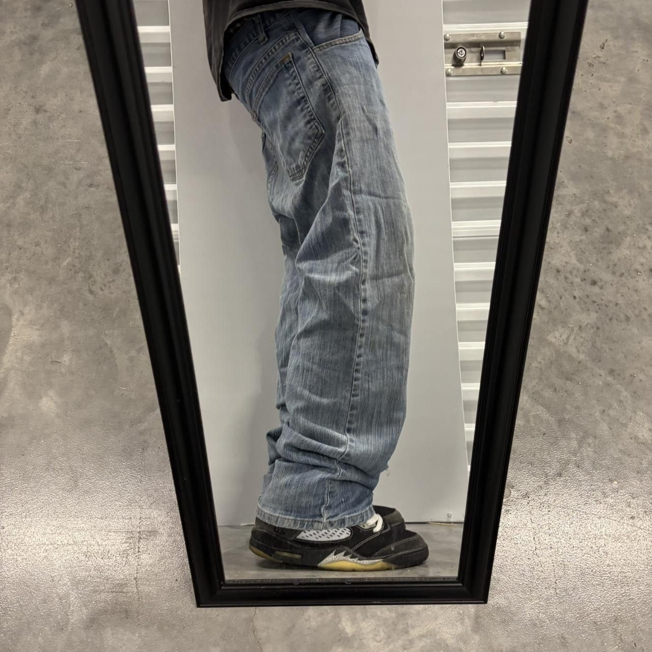 Japanese Brand × Vintage Crazy Vintage Y2K/2000s Grunge Faded Light Wash Denim Jeans! Size US 36 / EU 52 - 2 Thumbnail