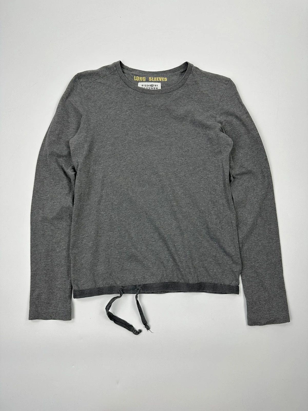 Maison Margiela Martin Margiela 00’s Grey Laces Long Sleeves Tee Size M / US 6-8 / IT 42-44 - 1 Thumbnail