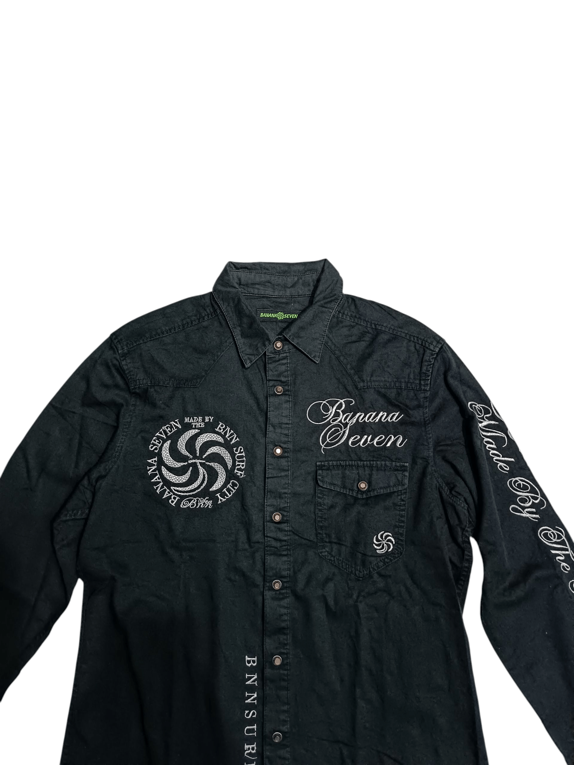 Japanese Brand × Vintage Banana Seven Long Sleeve Embroidery Shirt Button Up Size US M / EU 48-50 / 2 - 3 Thumbnail
