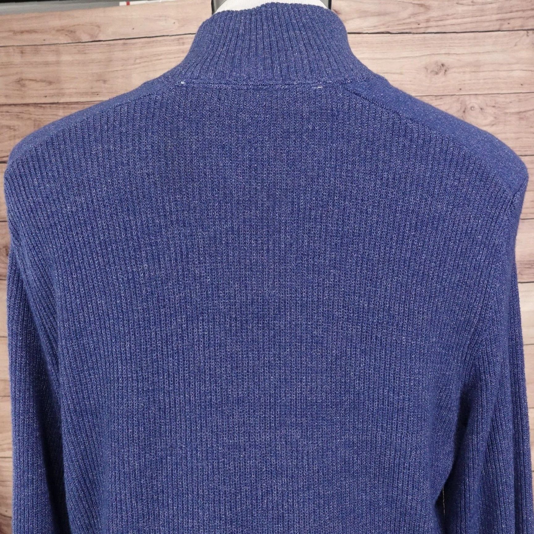 Banana Republic VINTAGE Banana Republic Sweater Pullover Knitted Cotton 1/4 Zip Men's Large Blue All Seasons Size US L / EU 52-54 / 3 - 5 Thumbnail