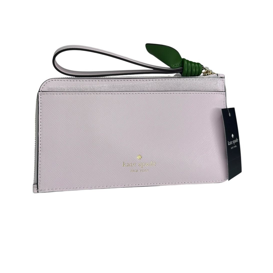 Kate Spade Kate Spade Flora Flower Medium L-Zip Wristlet Pale Amethyst Size ONE SIZE - 2 Thumbnail