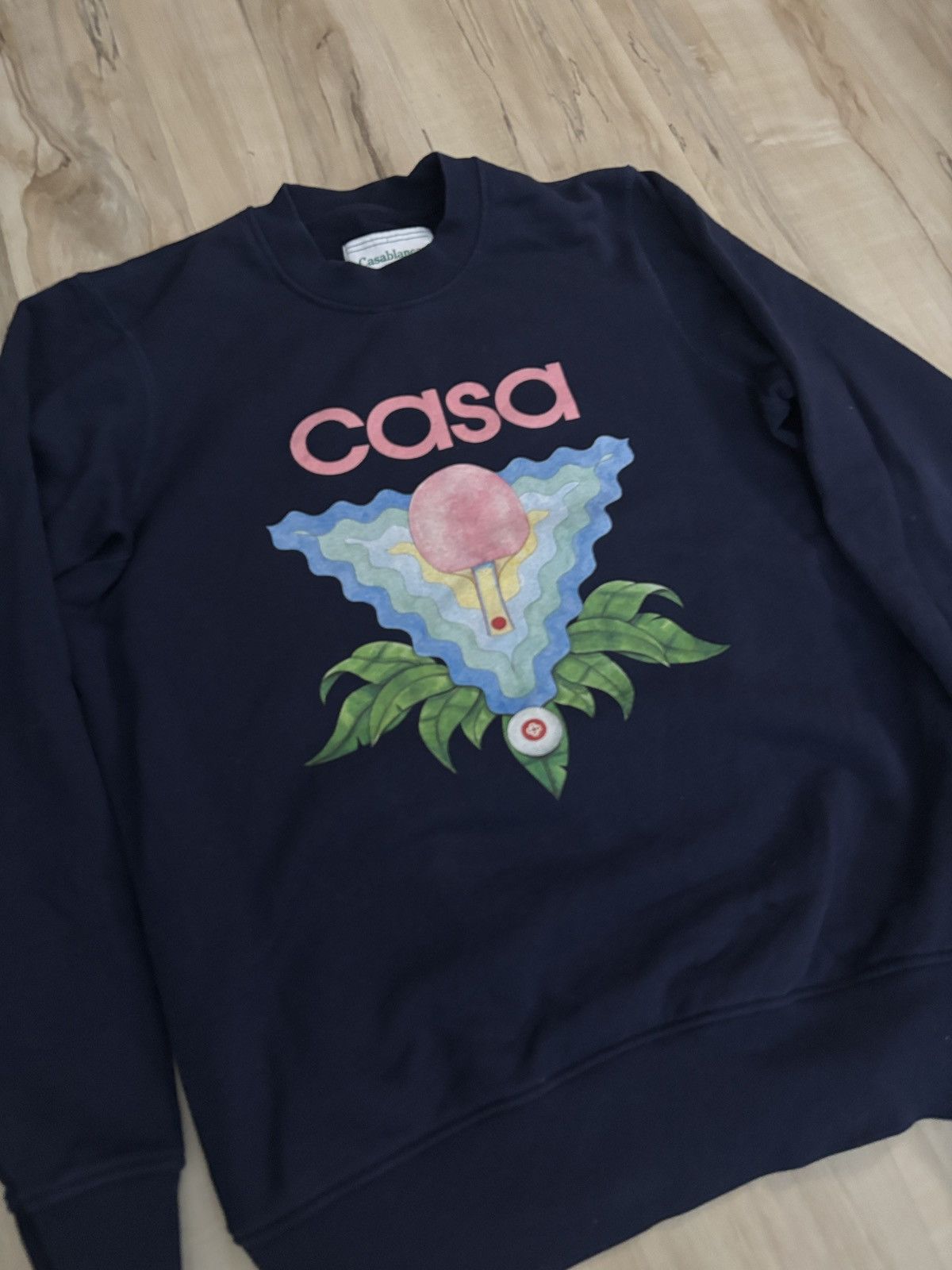 Casablanca Casablanca Navy Blue Crewneck Size US XS / EU 42 / 0 - 5 Thumbnail