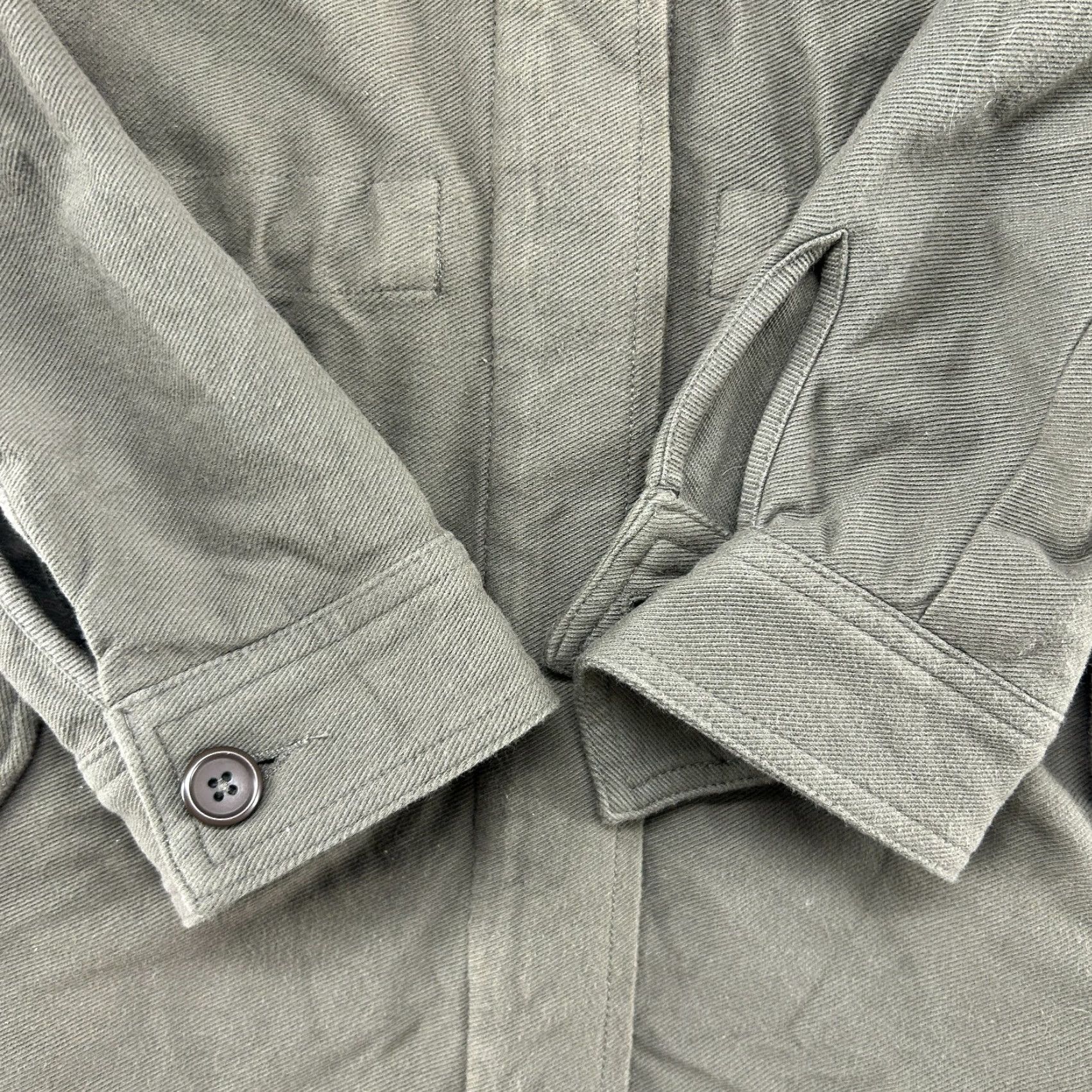James Perse James Perse Jacket Womens 1 Green Twill Military Army Cotton Cotton Lining Pockets Down Full Zip Vintage No 90s Regular Womens Size 1 Green Size XS / US 0-2 / IT 36-38 - 3 Thumbnail