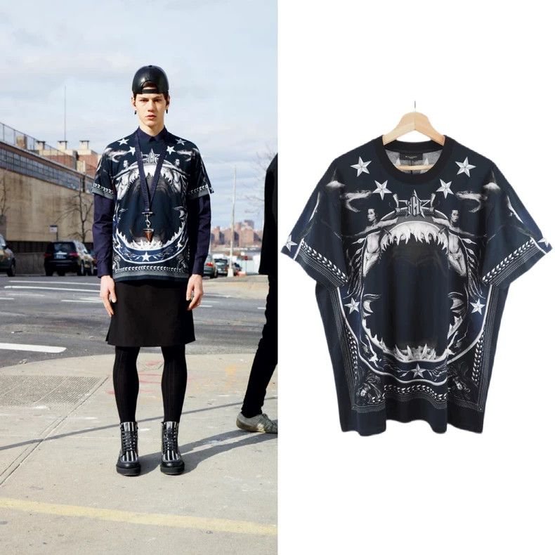 Givenchy Givenchy Shark mouth short-sleeved shirt 2506-Nextarrow Size US L / EU 52-54 / 3 - 1 Thumbnail