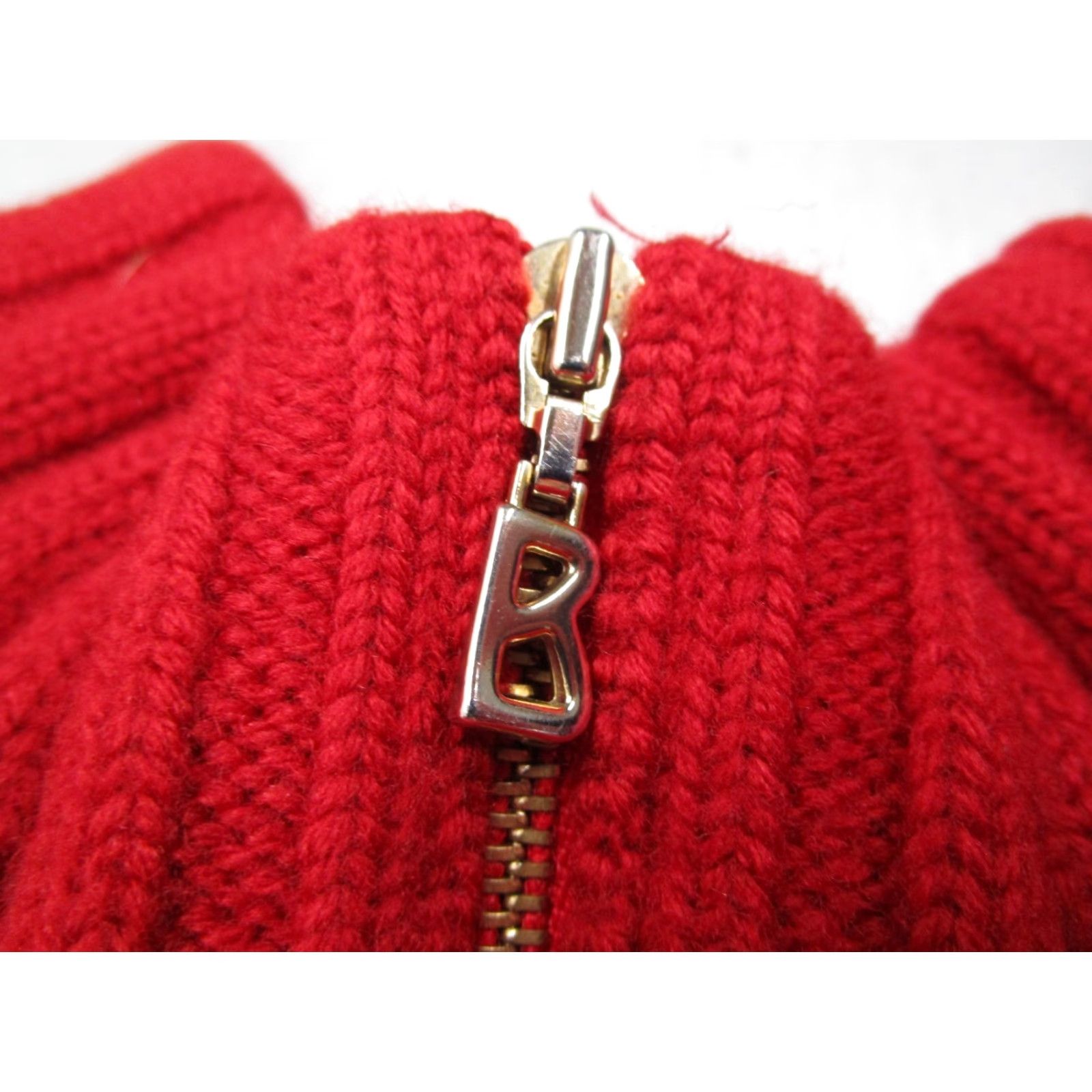 Bogner Bogner Sweater Women 34 Red Wool 1/4 Zip Knit Pullover Long Sleeve Made in Italy Size XXS / US 00 / IT 34 - 3 Thumbnail