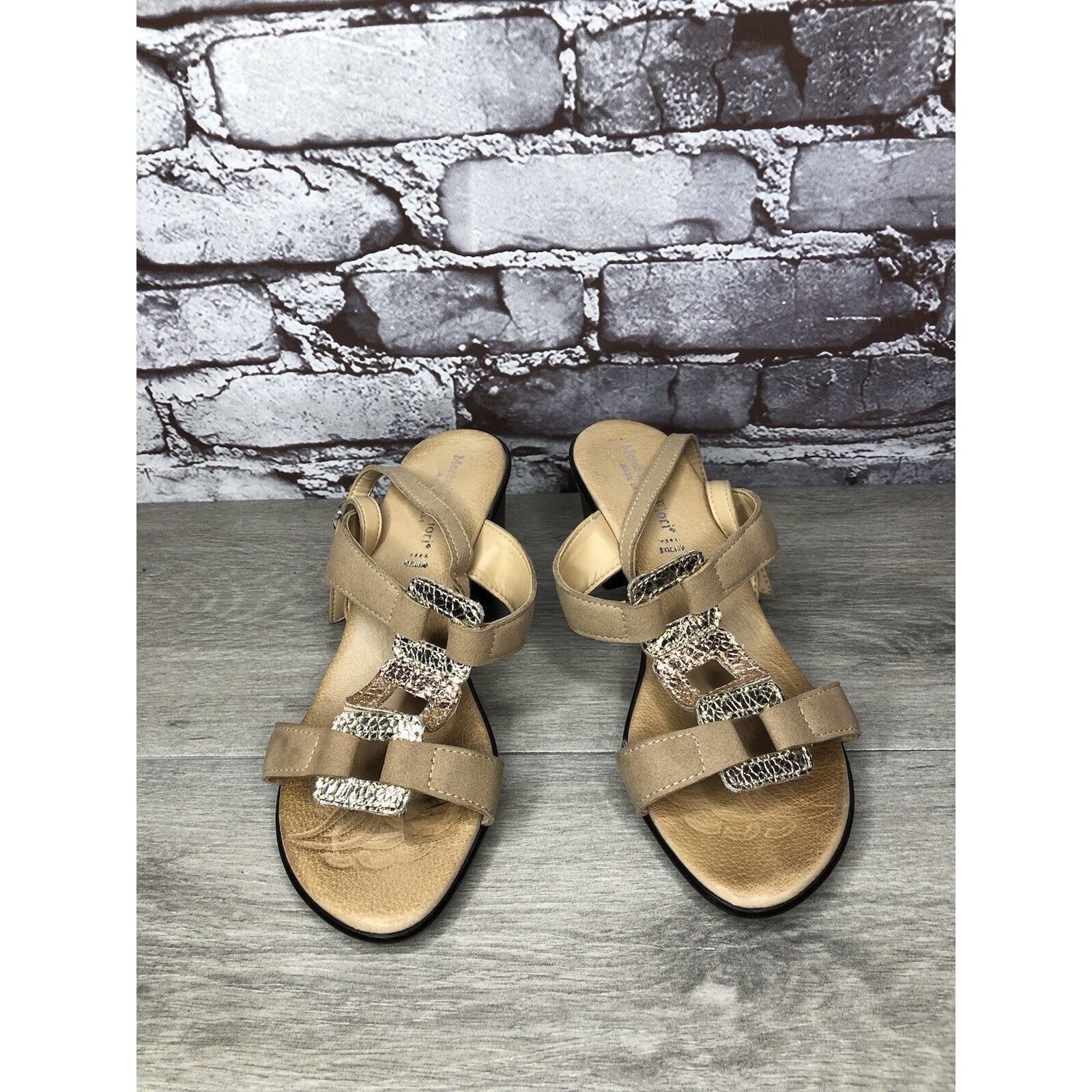 Other Mercante Di Fiori Tan Leather Ankle Strap Heel Sandals Women Size US 7.5 / IT 37.5 - 3 Thumbnail