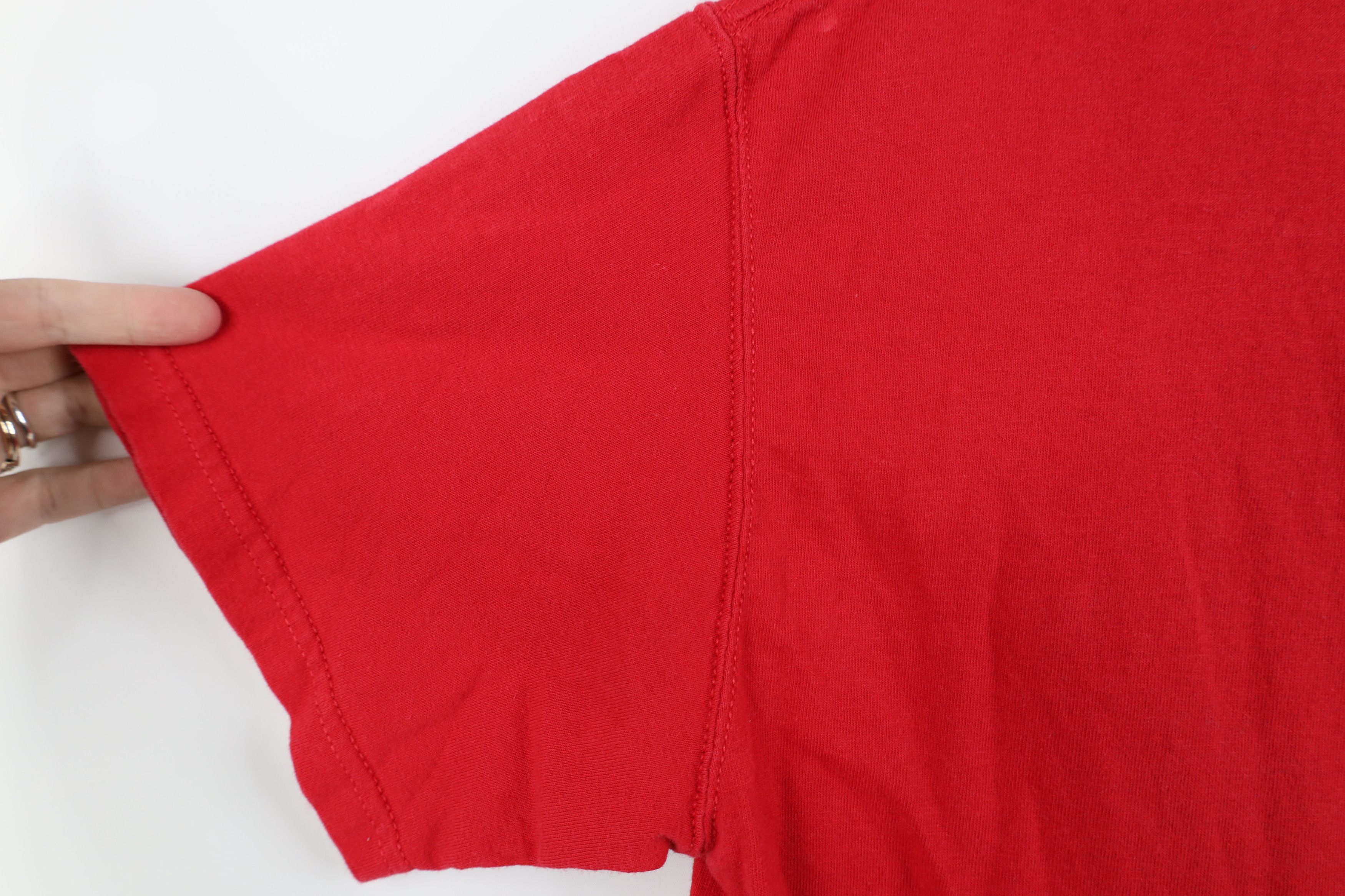 Vintage Vintage 90s Streetwear Heavyweight Cotton T-Shirt USA Red Size US S / EU 44-46 / 1 - 7 Thumbnail