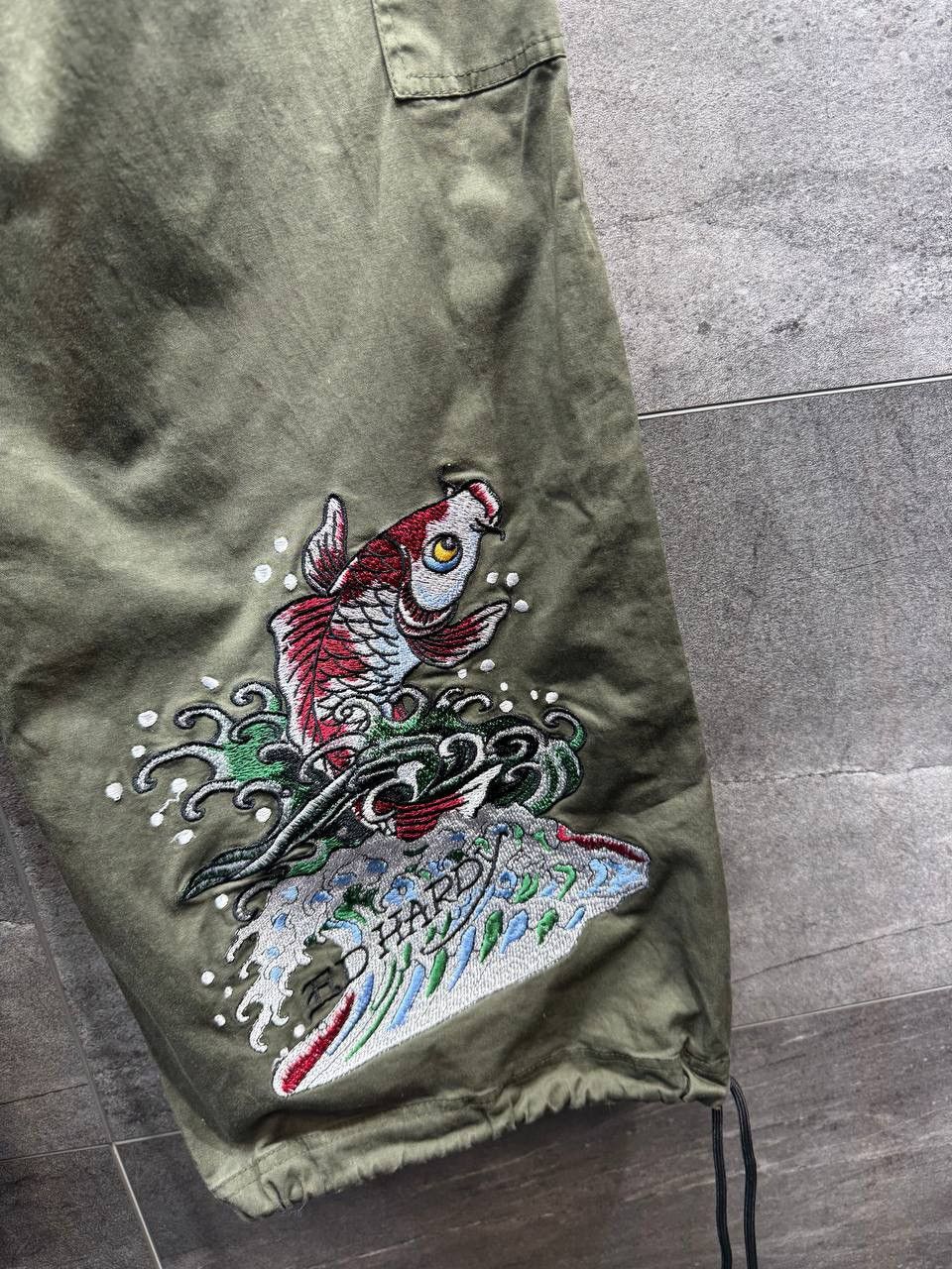 Ed Hardy Ed Hardy Urban Outfitters Cargo Pants Embroidered Parachute Size US 30 / EU 46 - 10 Thumbnail