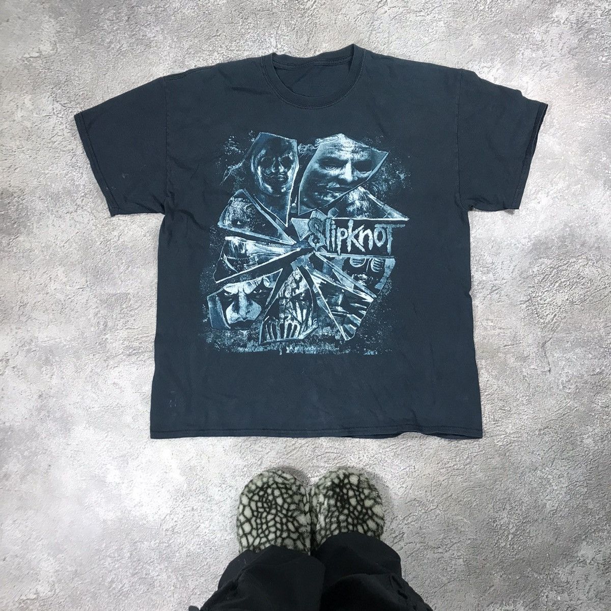 VINTAGE Y2K BAND TEE SLIPKNOT TEE BONES ABSTRACT 90s