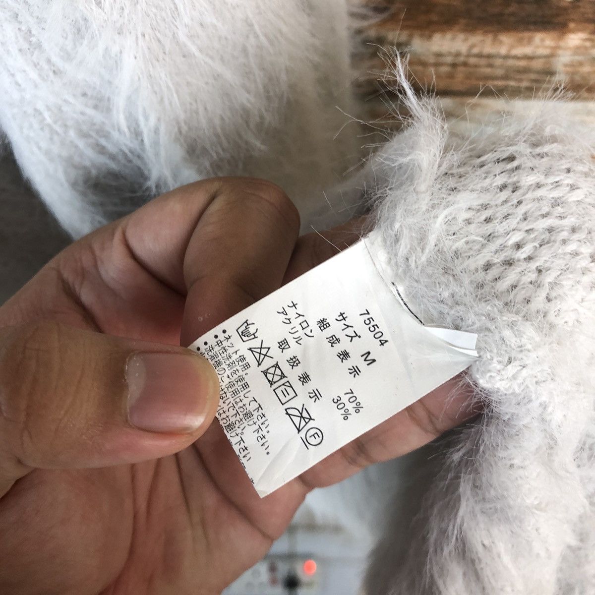 Homespun Knitwear Archives Grey fur mohair shaggy Cardigan Knitwear #A1325 Size M / US 6-8 / IT 42-44 - 11 Thumbnail