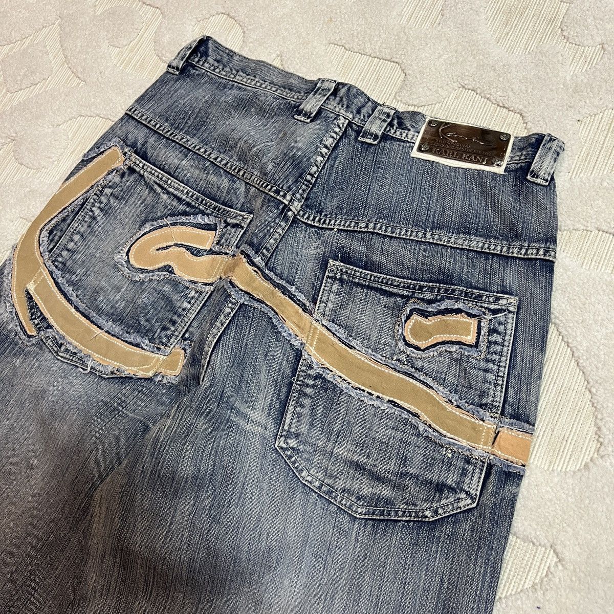 Karl Kani Vintage Grail 90s Karl Kani Embroidered Denim Jeans Size US 34 / EU 50 - 1 Thumbnail