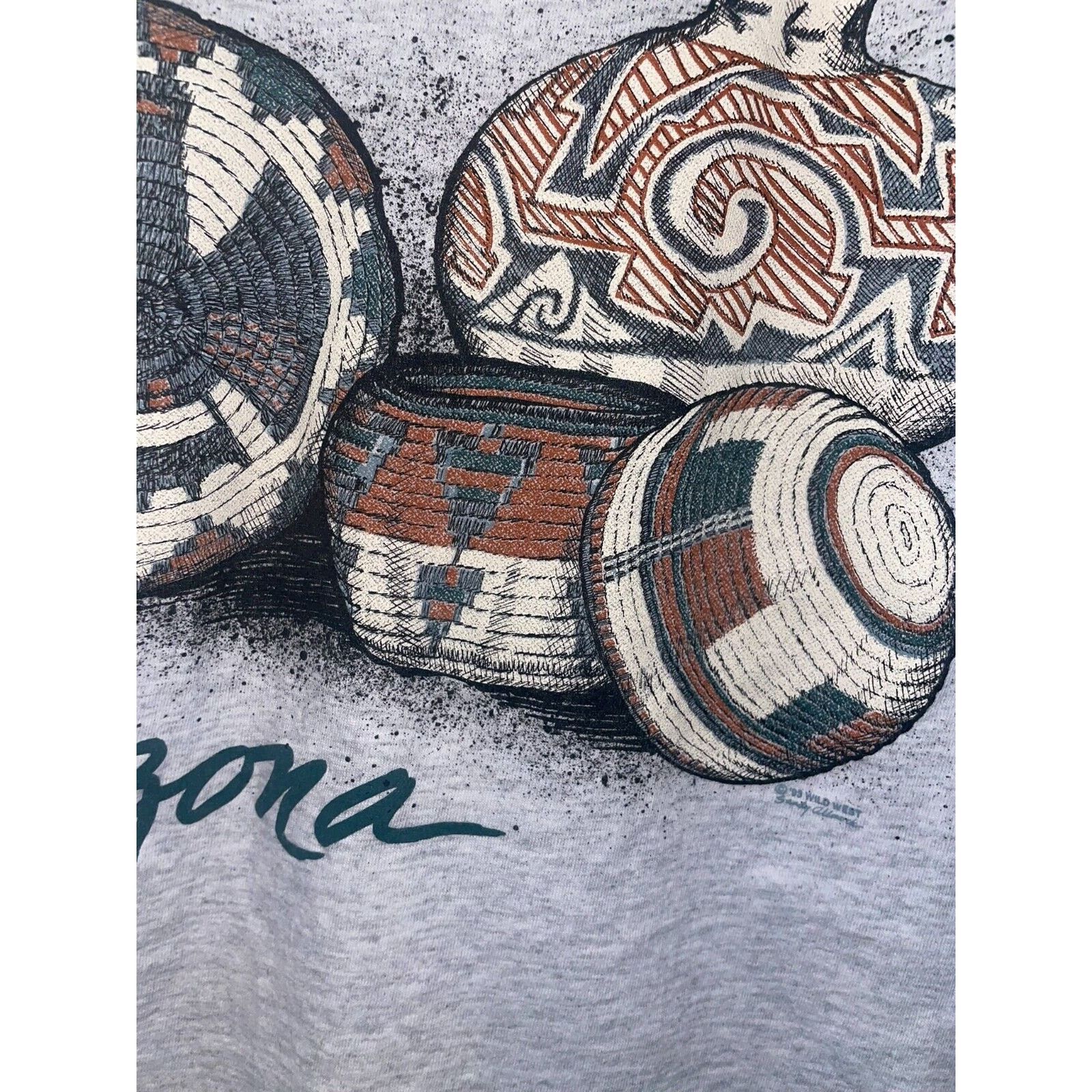 Signal Sport Vintage Arizona Shirt Pot Native American Indian Tee 90s L Size US M / EU 48-50 / 2 - 5 Thumbnail