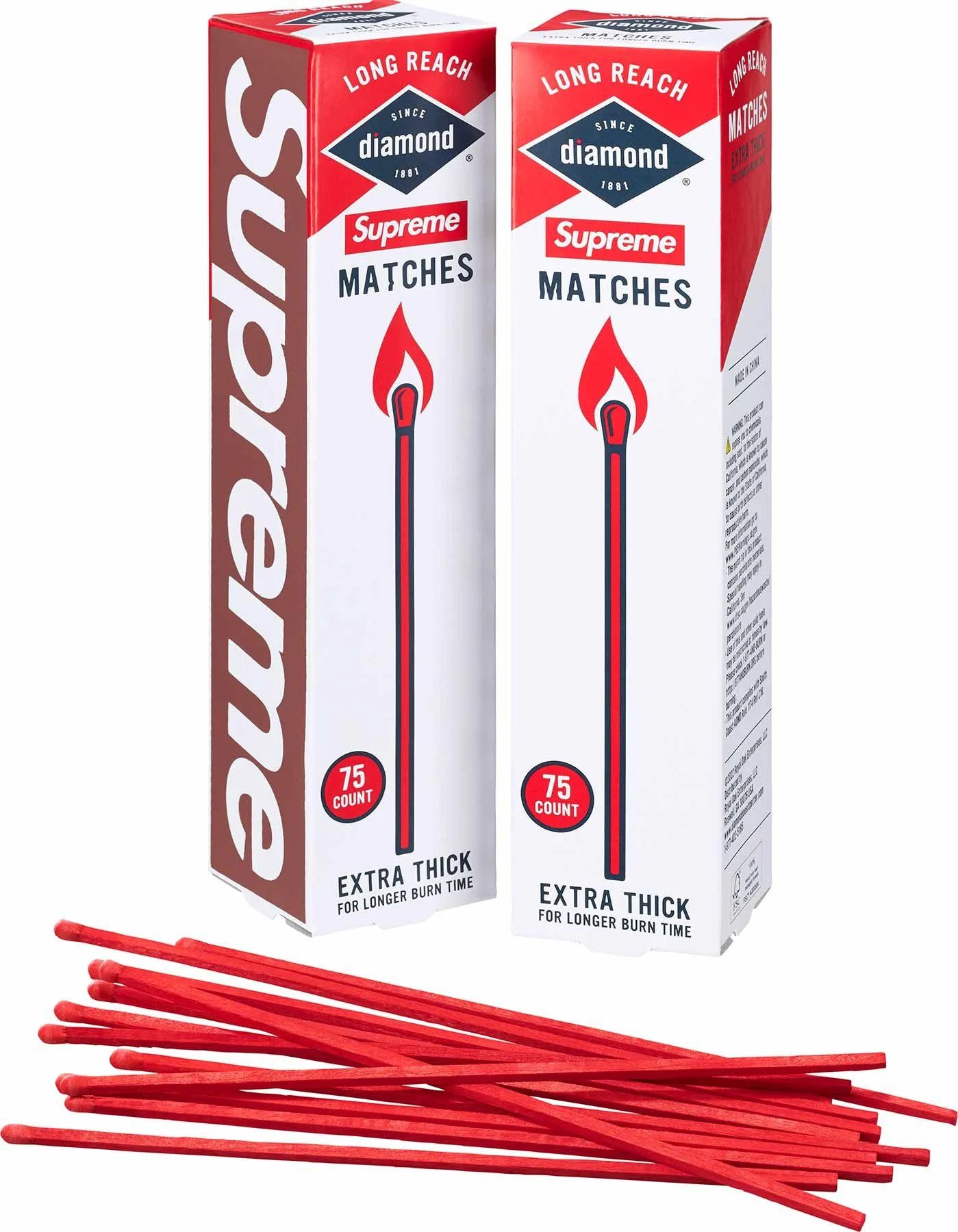 Supreme supreme diamond matches (pack of 75 - red) Size ONE SIZE - 1 Thumbnail