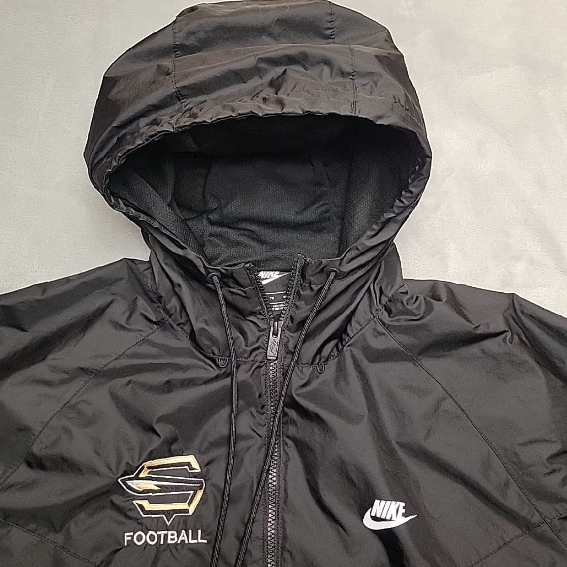 Nike Nike Windrunner Jacket Mens XL Black Hooded Running Wind Breaker Hoodie Size US XL / EU 56 / 4 - 3 Thumbnail