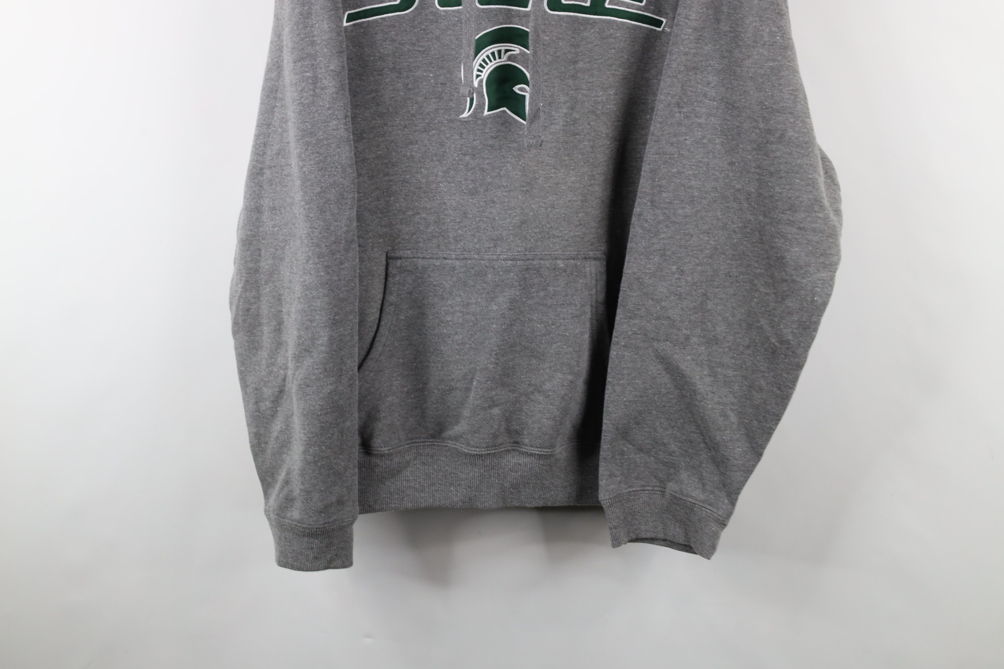 Vintage Vintage 90s Michigan State University Hoodie Sweatshirt Gray Size US XXL / EU 58 / 5 - 3 Thumbnail
