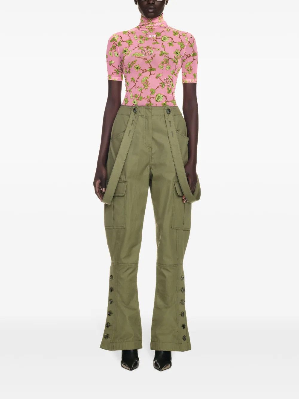 Off-White o1y1225 Cargo Pant in Military Green Size 25" / US 0 / IT 36 - 5 Thumbnail