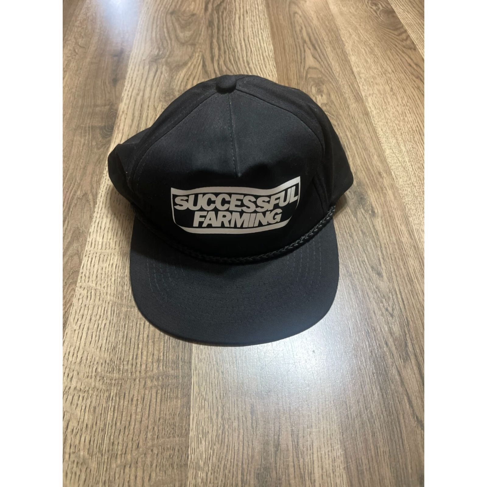 Vintage Successful Farming Hat Men's Black Snapback Vintage Flat Bill Hat Size ONE SIZE - 2 Thumbnail