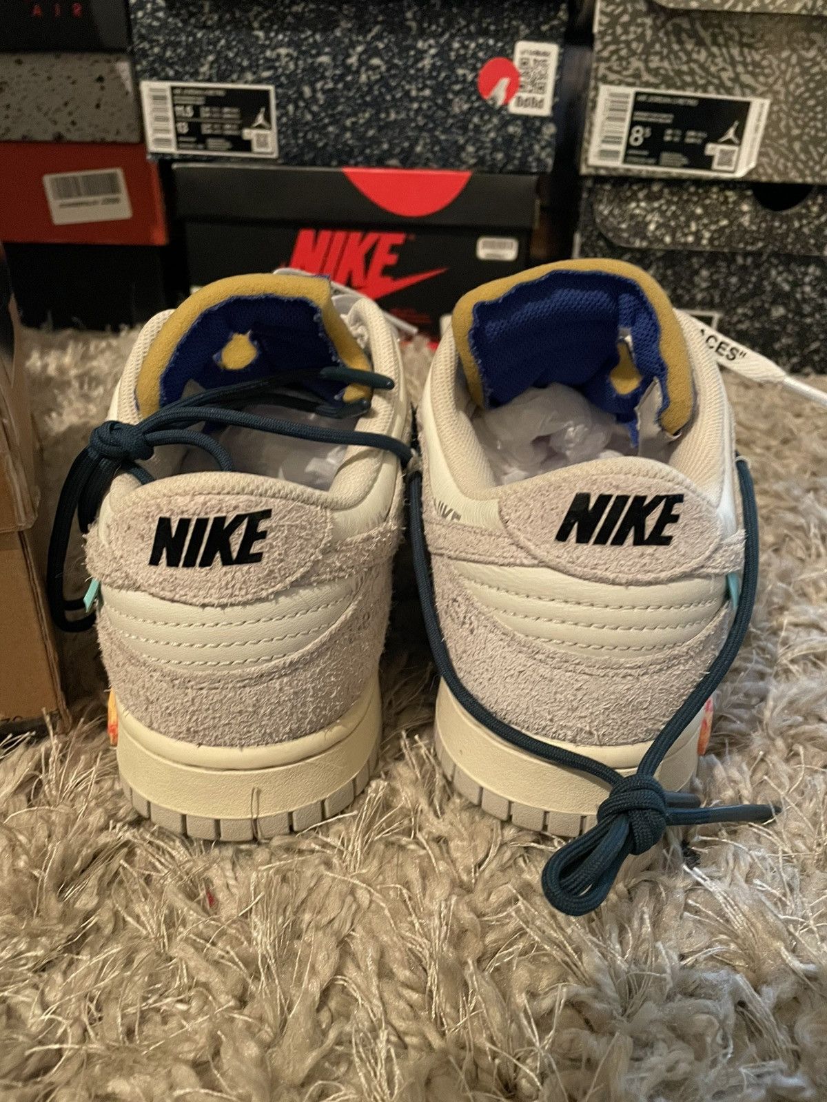 Nike × Off-White OFF WHITE x Nike Dunk Low Lot 16 Size US 8.5 / EU 41-42 - 6 Thumbnail