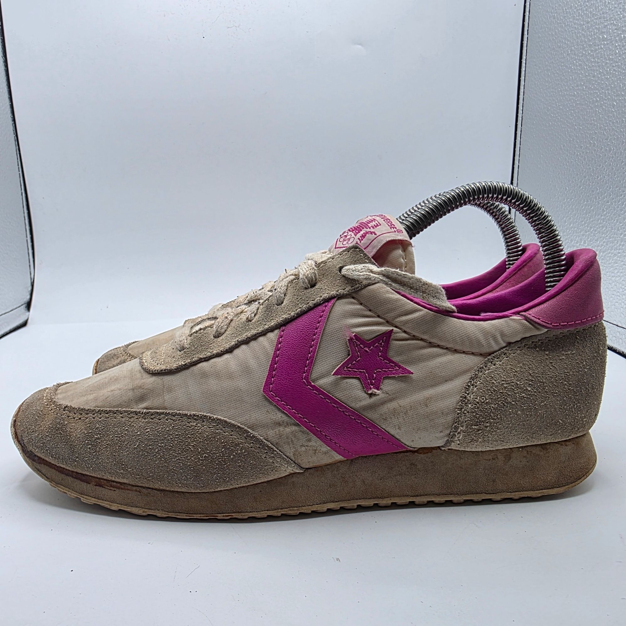 Converse Vintage 80's Converse Womens Size 5.5 Beige Pink Sneaker Sho Size US 5.5 / IT 35.5 - 5 Thumbnail