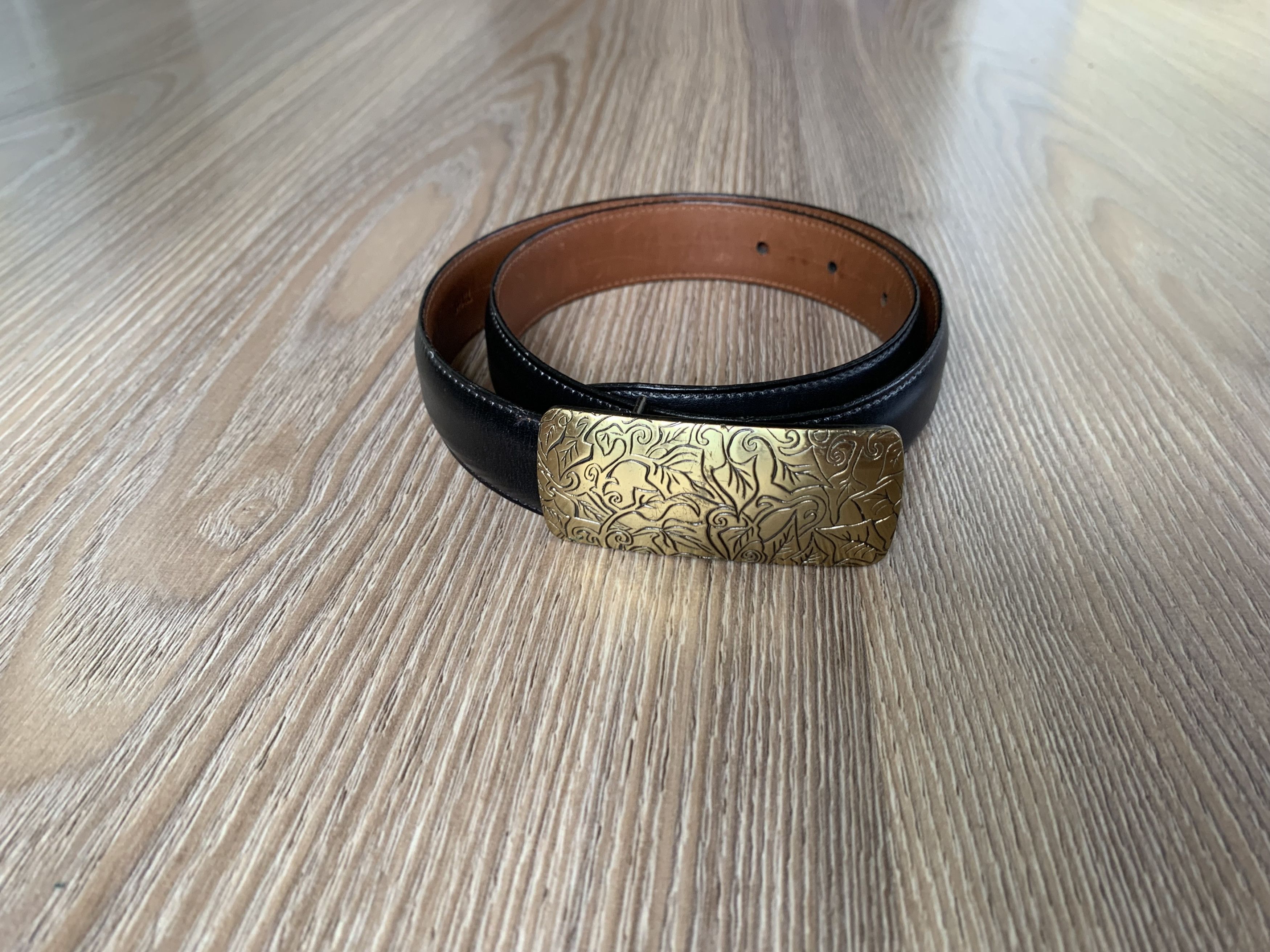Coach Coach Classic Solid Brass Black Leather Belt Size ONE SIZE - 2 Thumbnail