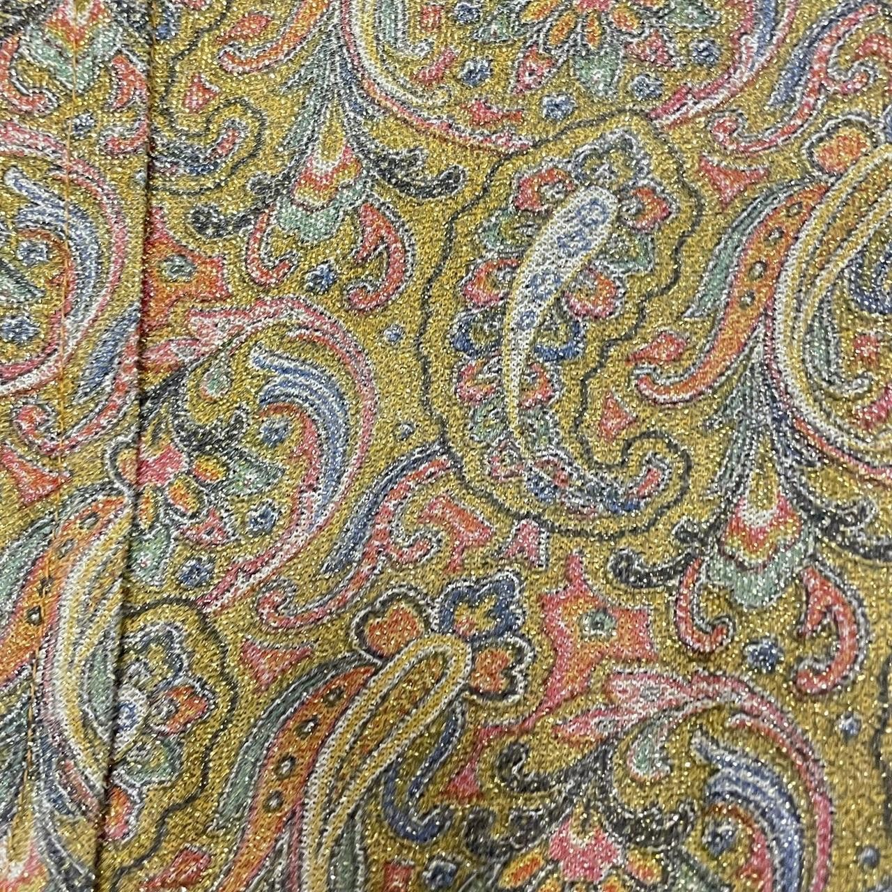 Other Reclaimed Vintage 70s Paisley Gold Midi Dress Size M / US 6-8 / IT 42-44 - 3 Thumbnail