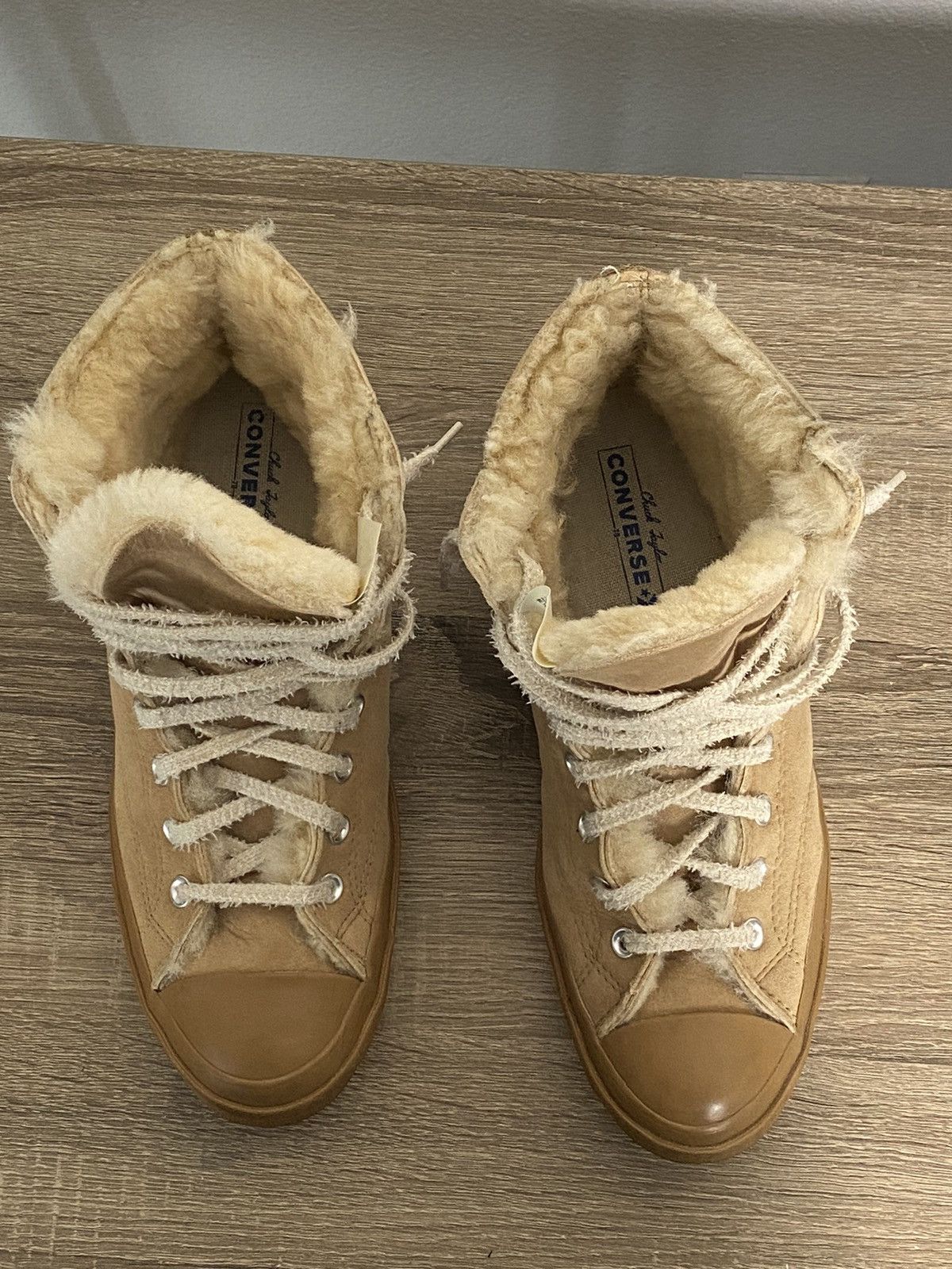Converse Converse Suede and Shearling Sheep Fur Lined Hi Top Sneakers Size US 9.5 / EU 42-43 - 11 Thumbnail