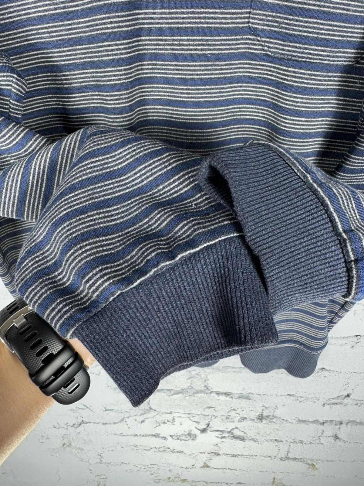 Japanese Brand Vintage Kansai Yamamoto Homme Stripe Basic Sweatshirt Size US XL / EU 56 / 4 - 8 Thumbnail