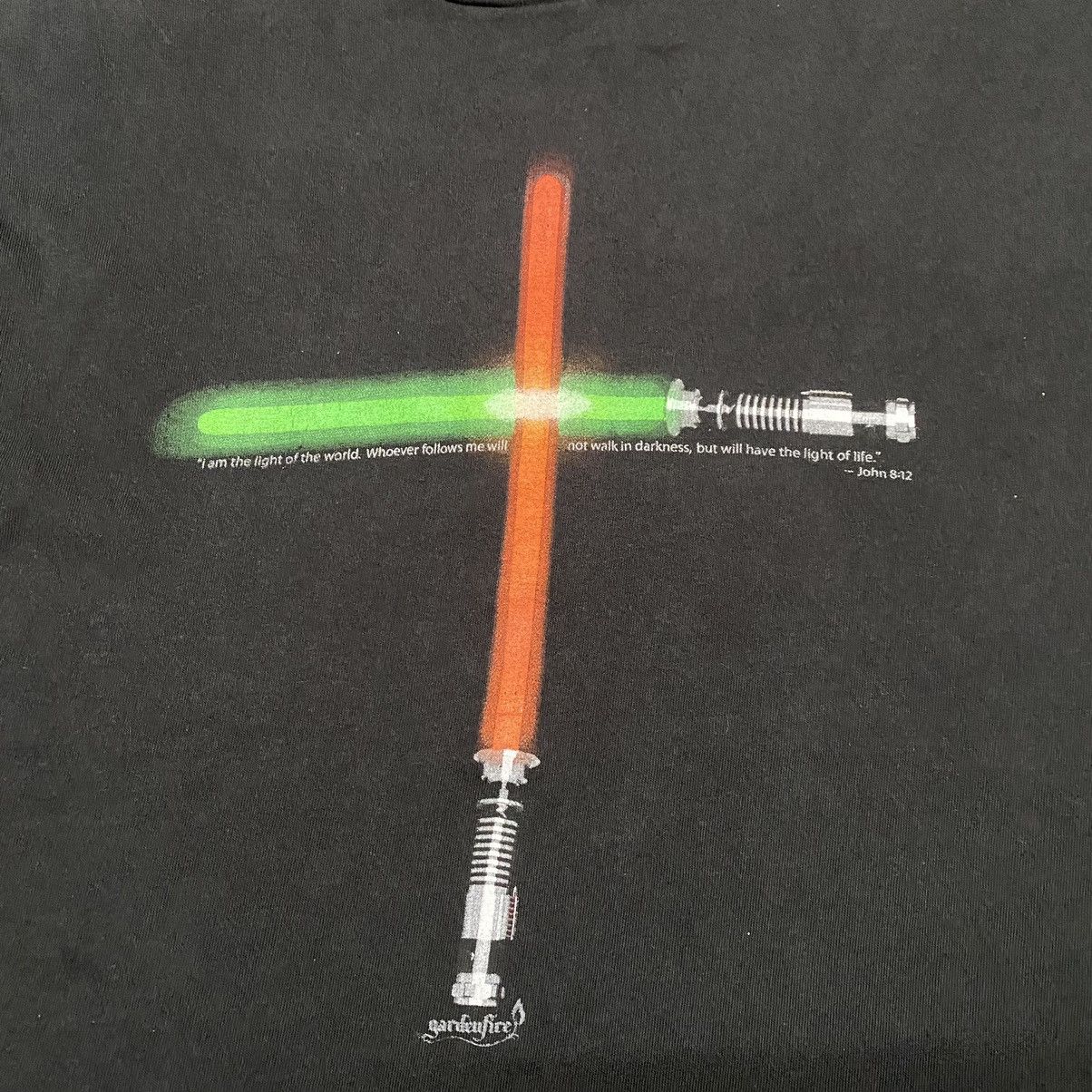 Star Wars Y2K STAR WARS LIGHTSABERS WORDING T SHIRT Size US L / EU 52-54 / 3 - 7 Thumbnail