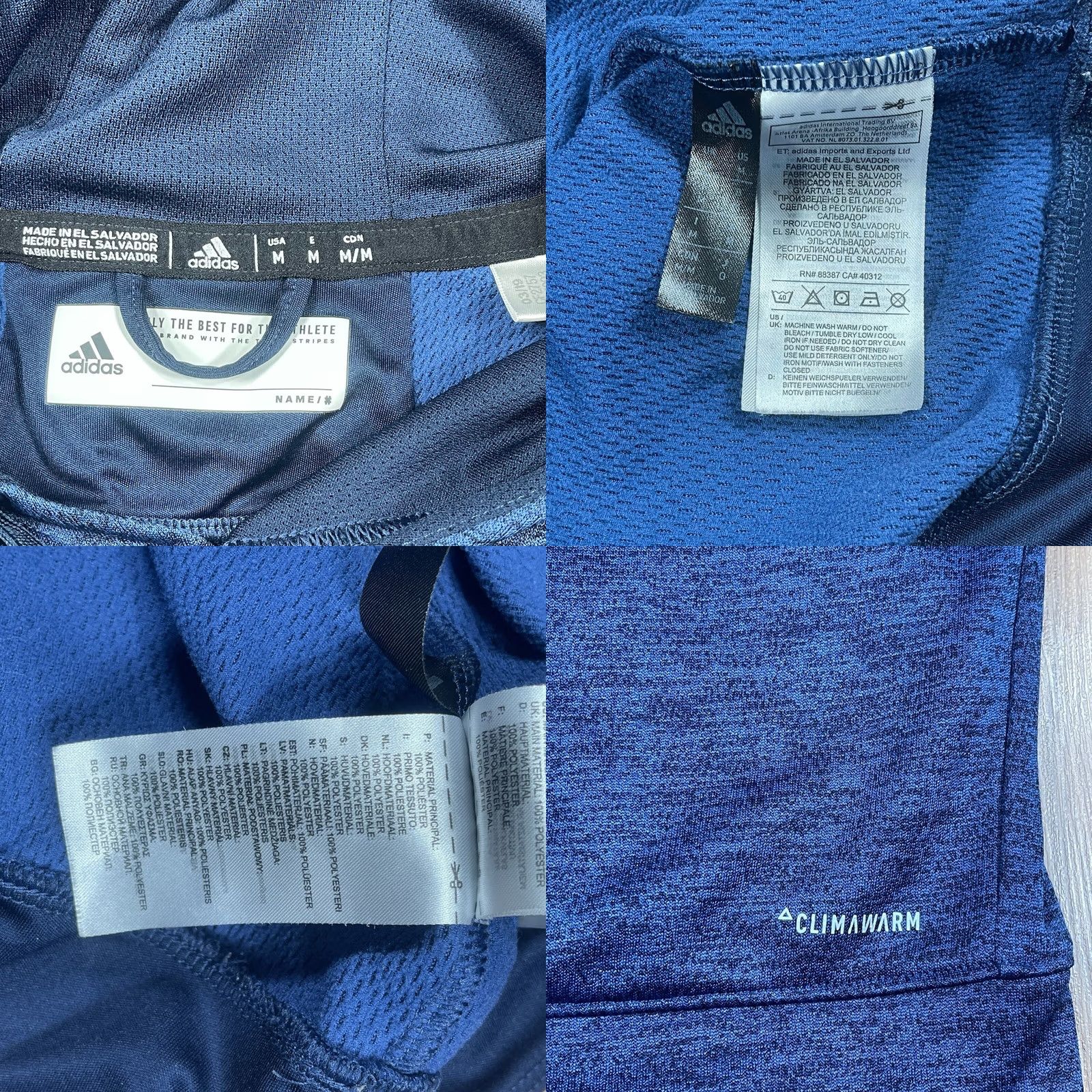 Adidas Adidas Mavericks Baseball Hoodie Mens Medium Blue Climawarm Polyester Sweatshirt Size US M / EU 48-50 / 2 - 8 Thumbnail
