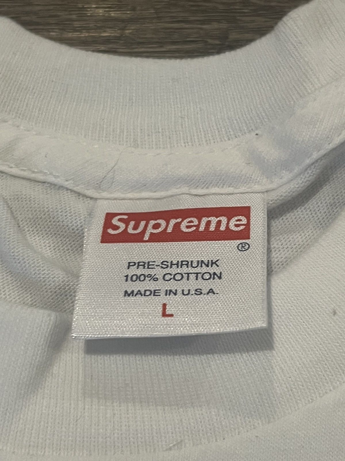 Supreme Supreme White Tee Size Large Size US L / EU 52-54 / 3 - 3 Thumbnail