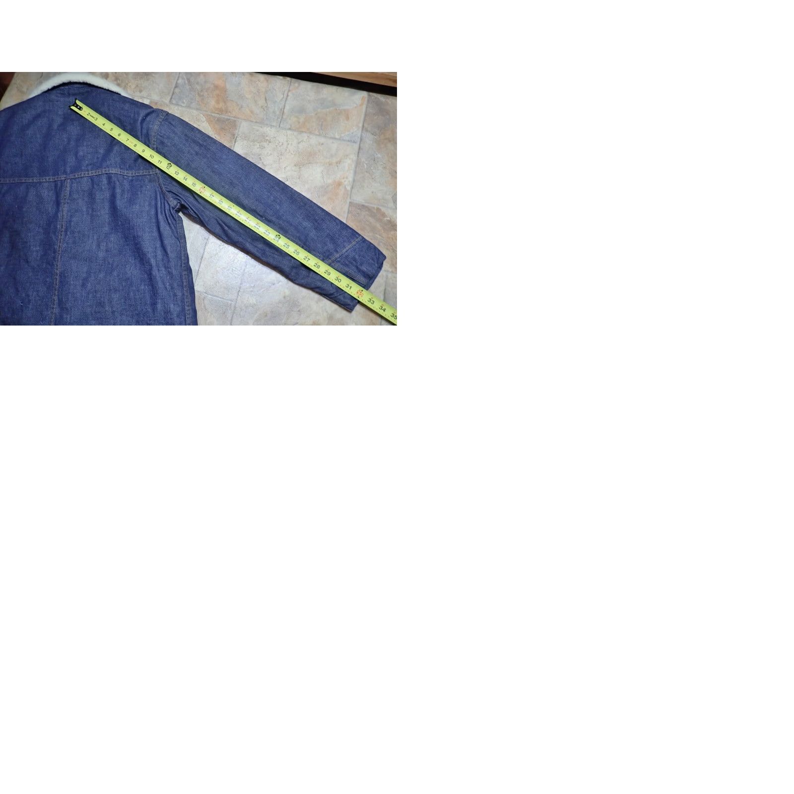 Sears VINTAGE ROEBUCK'S SEARS Denim Indigo 70s Coat Sherpa Lined Jacket Mens 38R 45" Chest 30" Length 23.5" Arm 18" Shoulder CHORE STYLE USA Mens Boys? Size US XXS / EU 40 - 11 Thumbnail