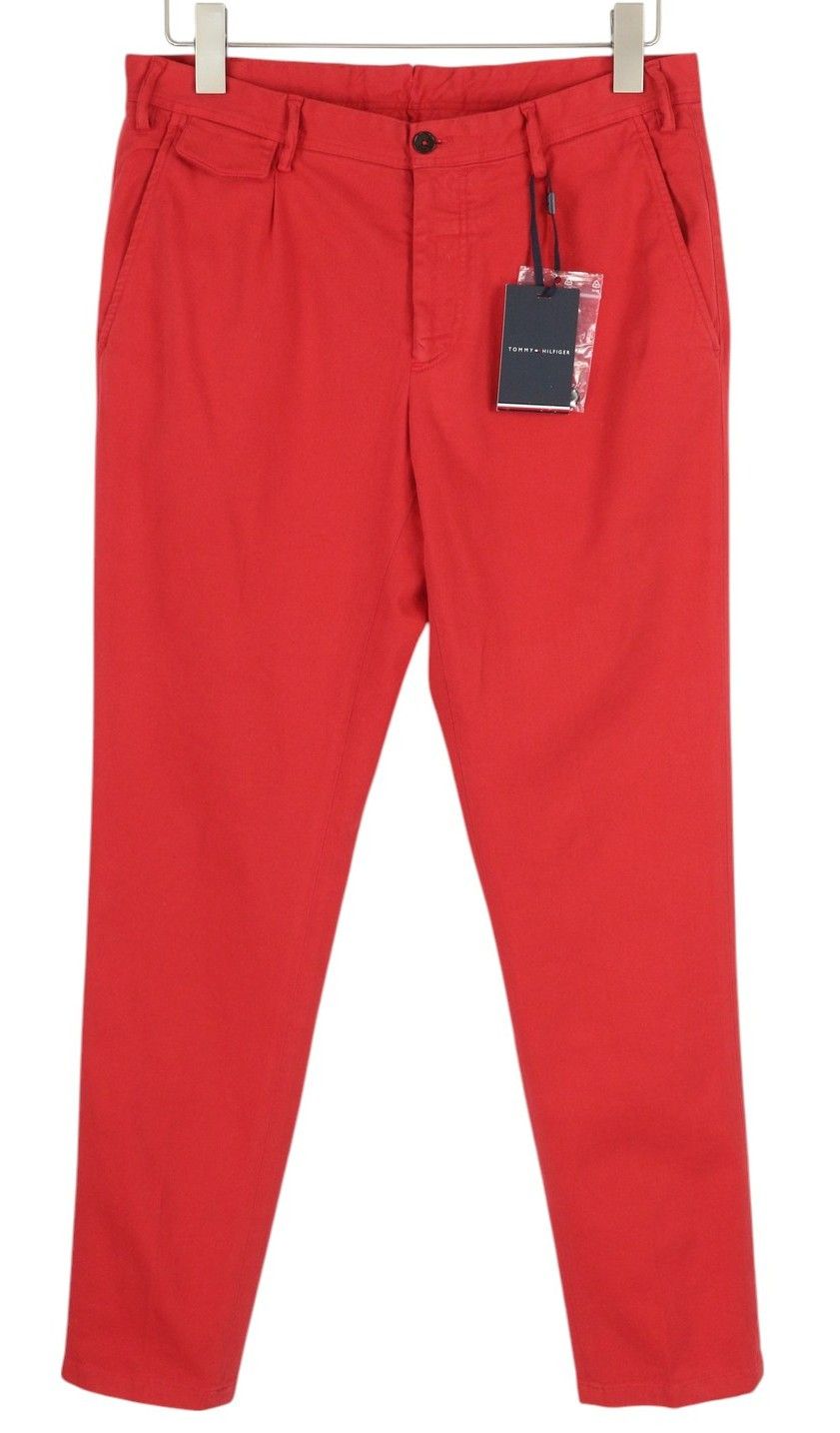 Tommy Hilfiger TWILL STRETCH W32 Chino Pleated Slim Trousers 84975 Size US 32 / EU 48 - 1 Thumbnail