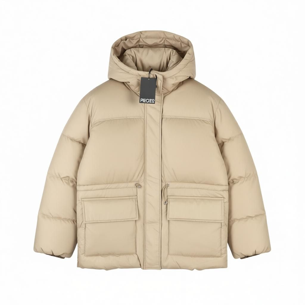 Other LOUIE SHORT PUFFER XS Silver Mink Quilted Hood 88046 Size XS / US 0-2 / IT 36-38 - 1 Thumbnail