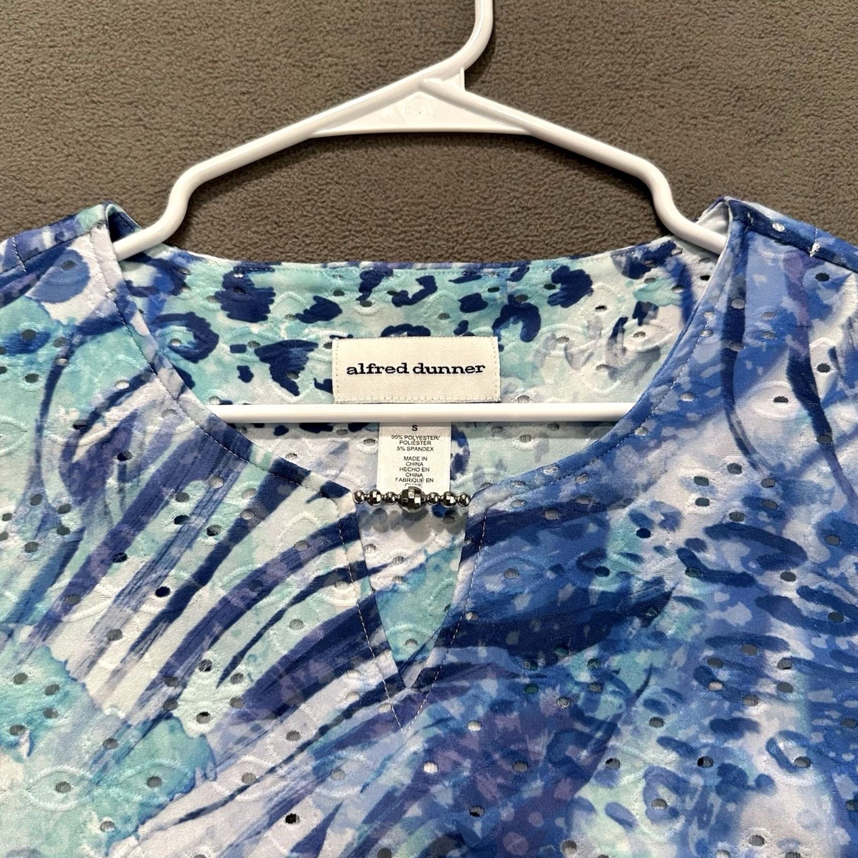 Vintage Alfred Dunner Top Womens S Paradise Island Animal Print 3/4 Sleeve Asymetrical S Size S / US 4 / IT 40 - 3 Thumbnail