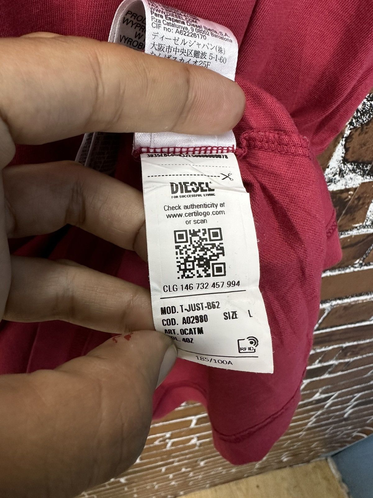 Diesel Diesel Industries Printed Tshirt A938 Size US L / EU 52-54 / 3 - 14 Thumbnail