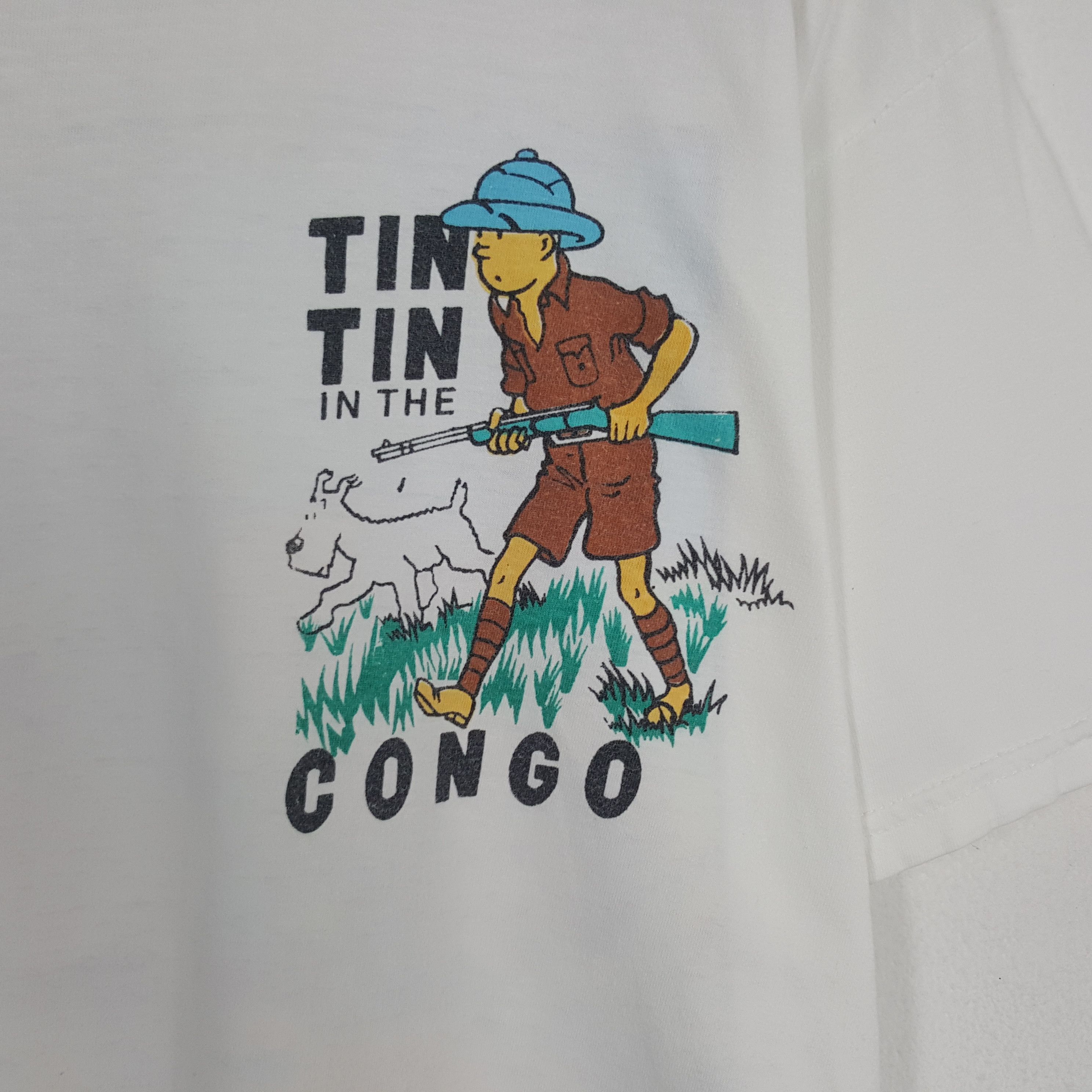 Vintage Vintage Tintin In The Congo Tshirt Size US M / EU 48-50 / 2 - 4 Thumbnail