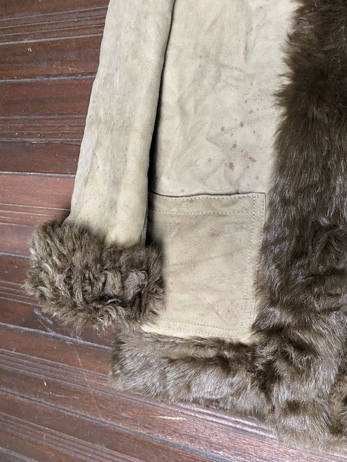 Leather Vintage Faux Fur Sherpa Leather Jacket Size US S / EU 44-46 / 1 - 5 Thumbnail
