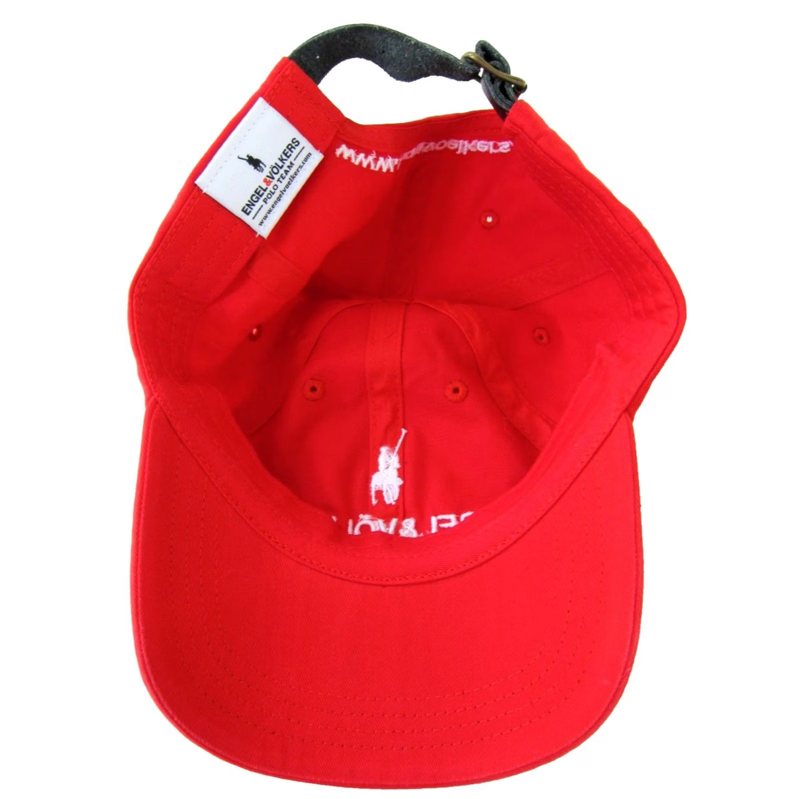 Vintage ENGEL & VOLKERS Red Baseball Cap Hat Leather Strap School Equestrian Polo Mens Size US M / EU 48-50 / 2 - 7 Thumbnail