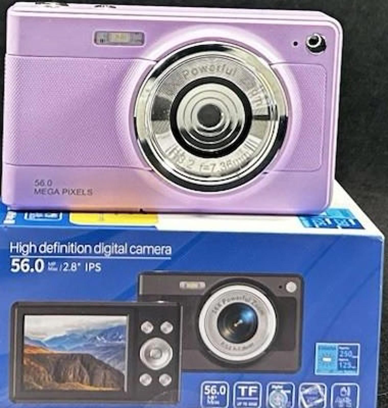 Other Purple Compact Digital Camera 56.0MP Model a15 2.8" Screen F Size ONE SIZE - 1 Thumbnail