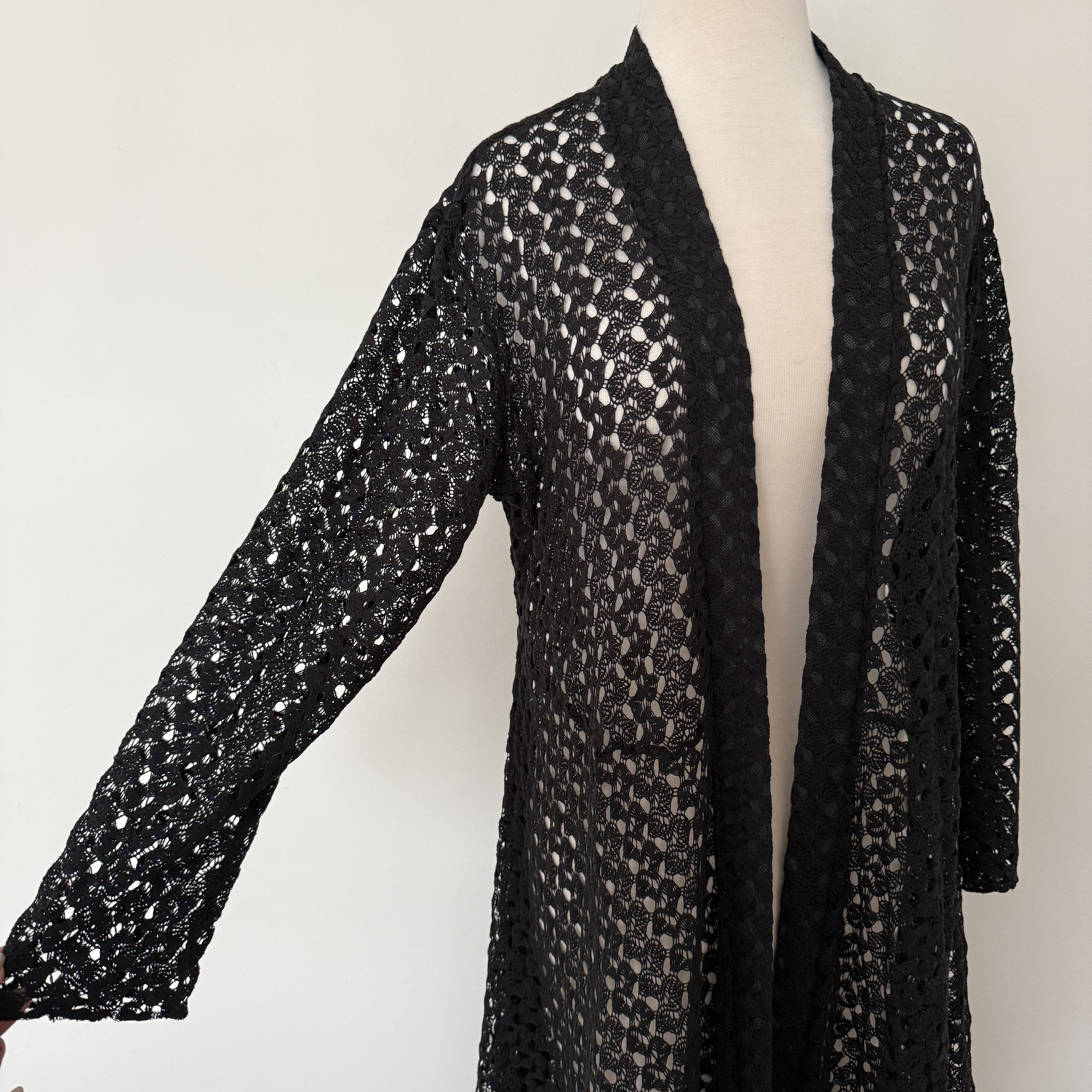 Other Isabel Palucci Crochet Duster Cardigan Romantic Witchcore Size M / US 6-8 / IT 42-44 - 3 Thumbnail
