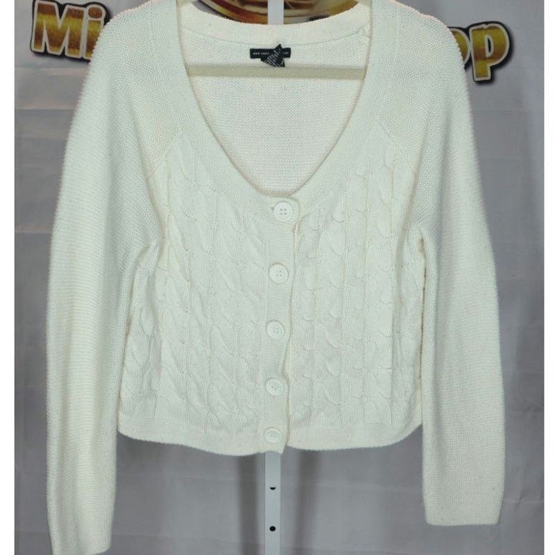 Other New York & Company White Acrylic Cardigan Sweater XL Size XL / US 12-14 / IT 48-50 - 5 Thumbnail