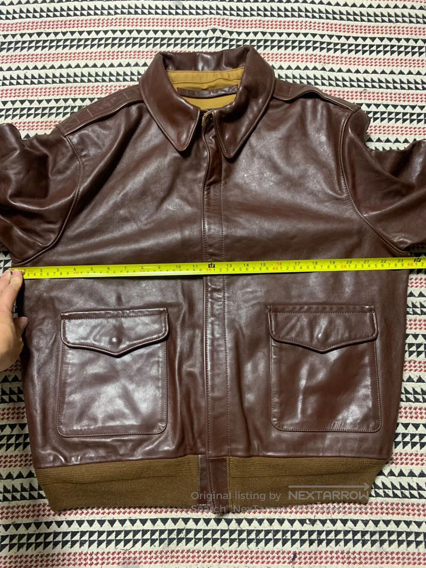 Vintage classic ameco a-2 brown leather flight jacket. Size US S / EU 44-46 / 1 - 5 Thumbnail