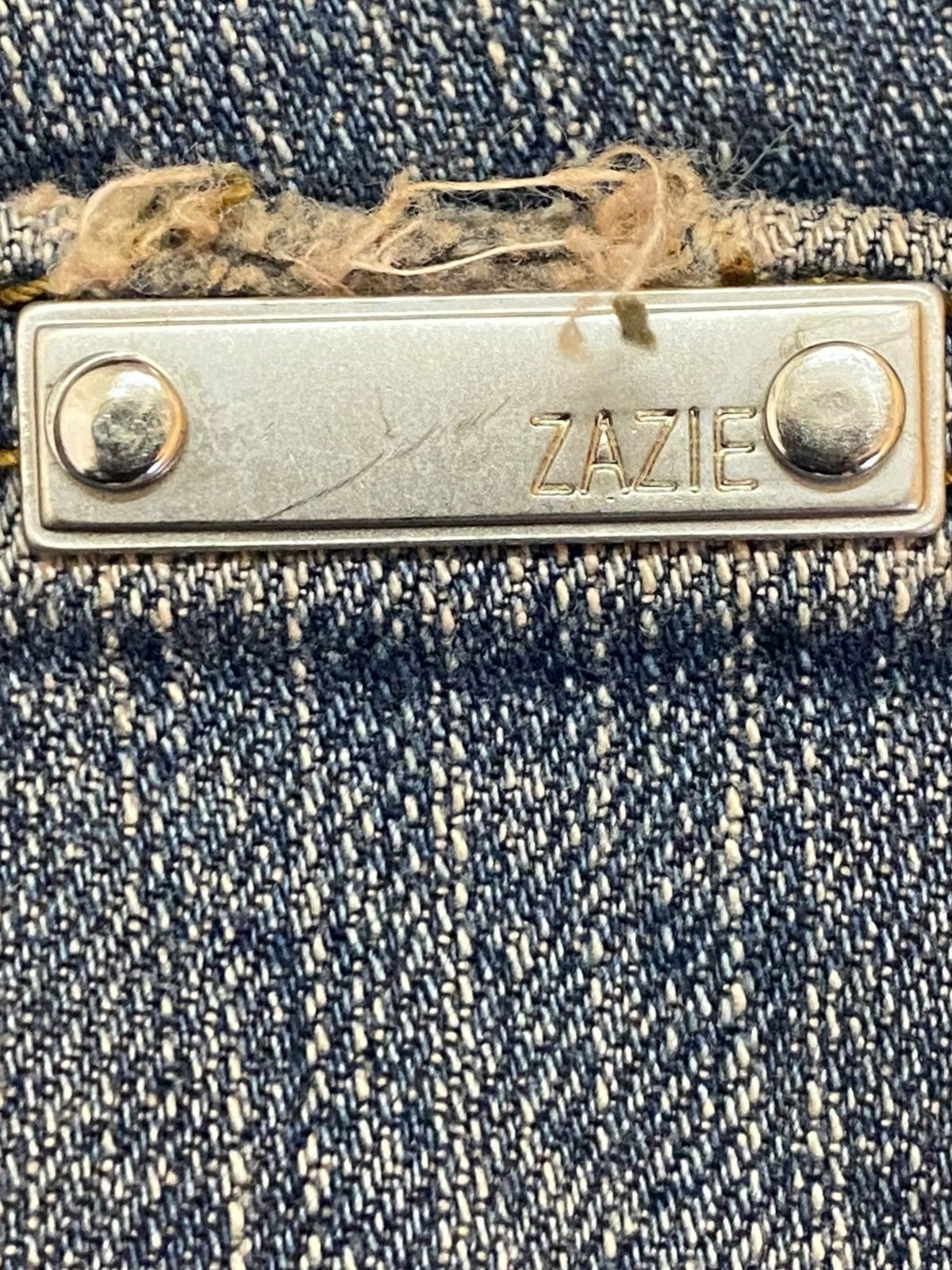 Japanese Brand Vintage Japanese Brand Zazie Mud Wash Distressed Flare Jeans Size 29" - 19 Thumbnail