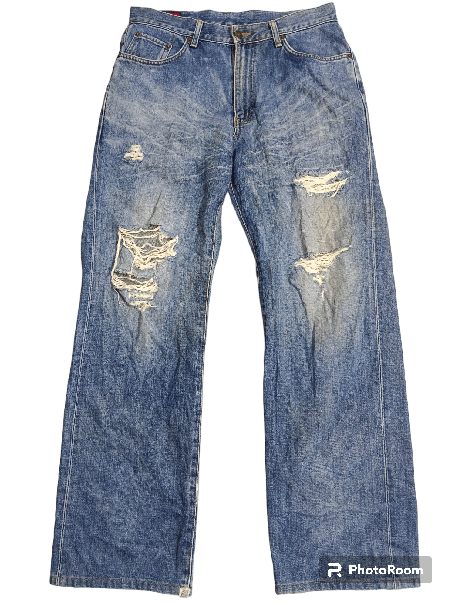 Hot🔥🔥Edwin 503Z Wide Leg Distressed Denim